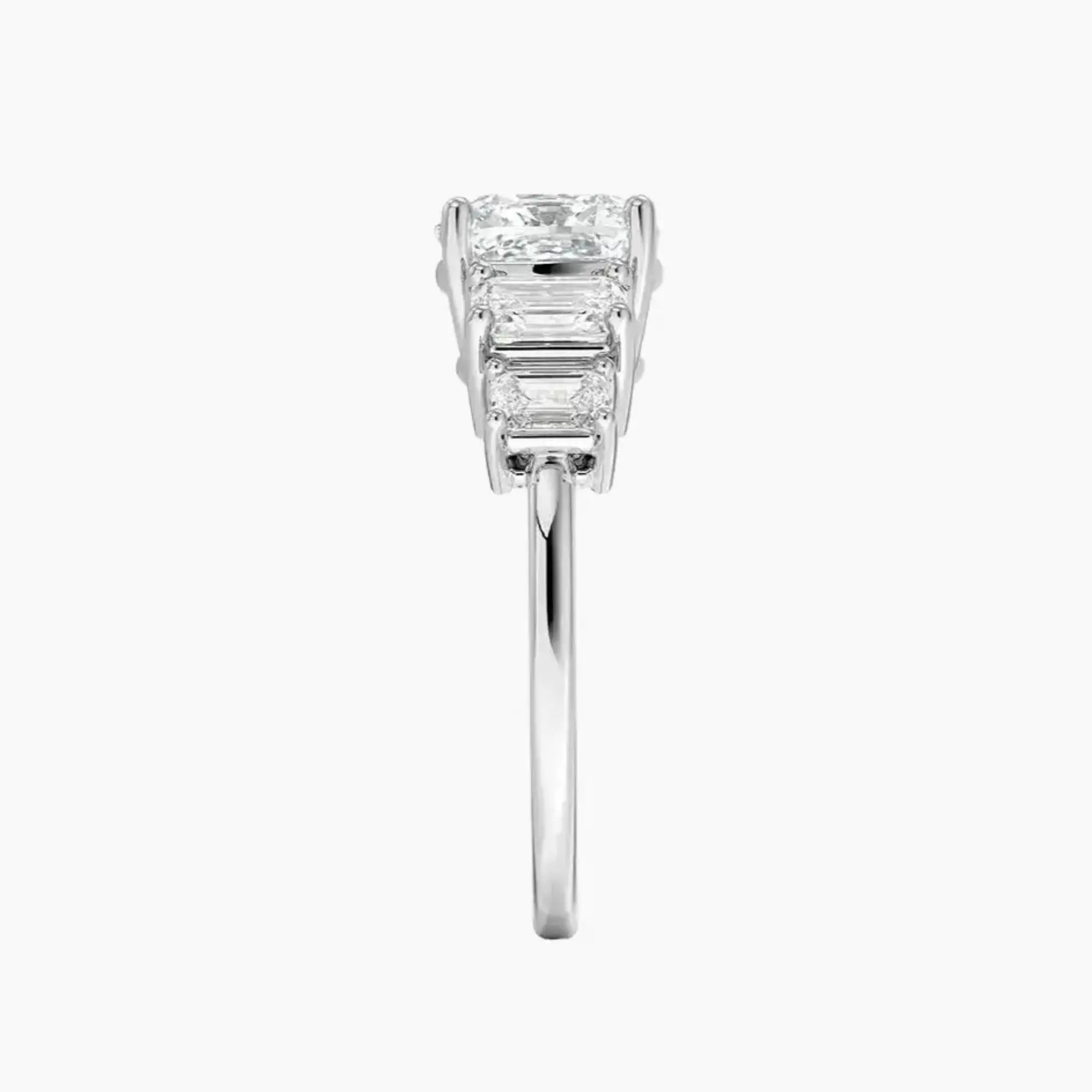 OBSER315 - Katerina Five Stone Cushion engagement ring setting view 3