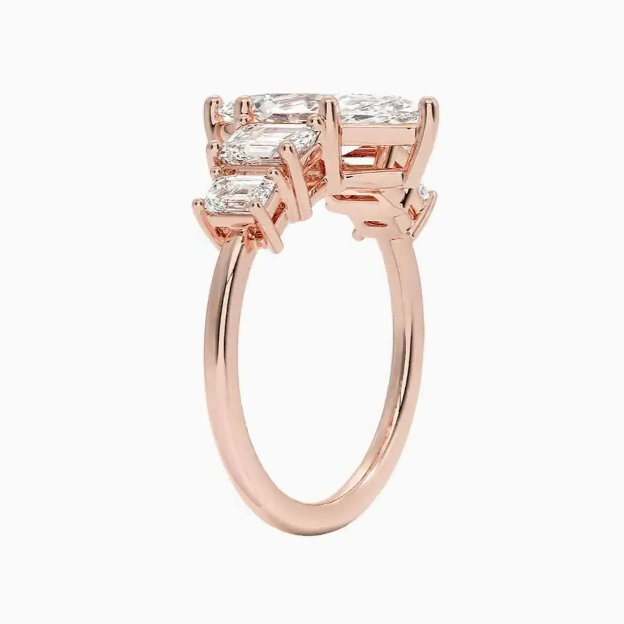 OBSER311 - Katerina Five Stone Marquise engagement ring setting view 5