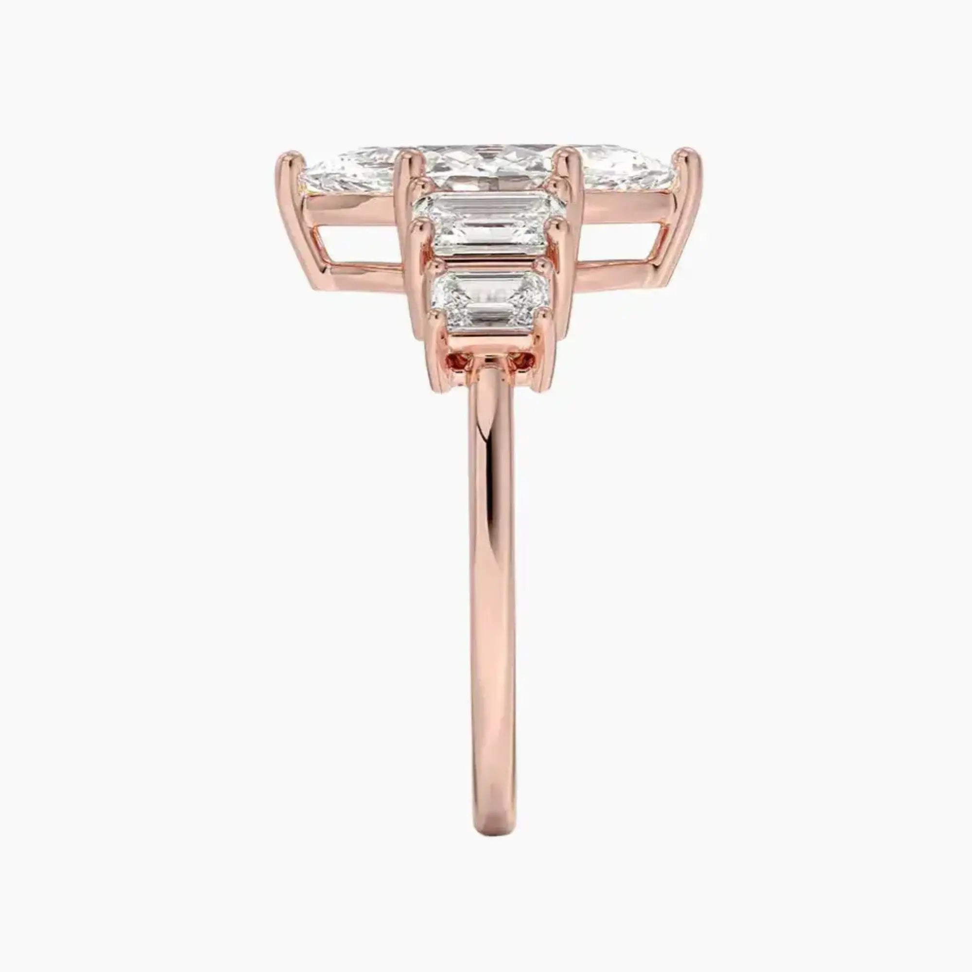 OBSER311 - Katerina Five Stone Marquise engagement ring setting view 6