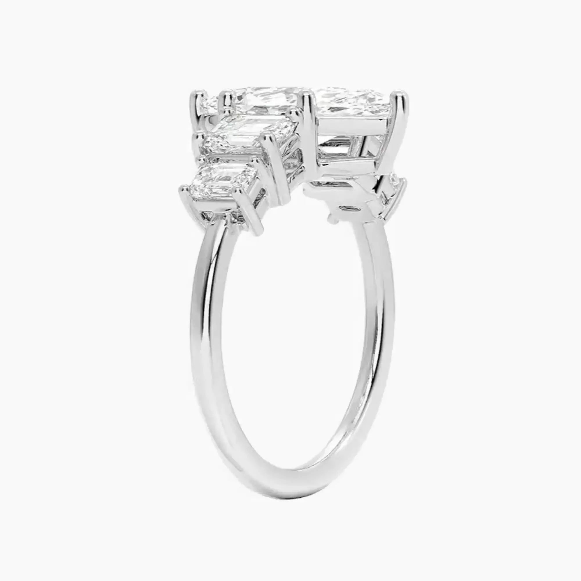 OBSER311 - Katerina Five Stone Marquise engagement ring setting view 2