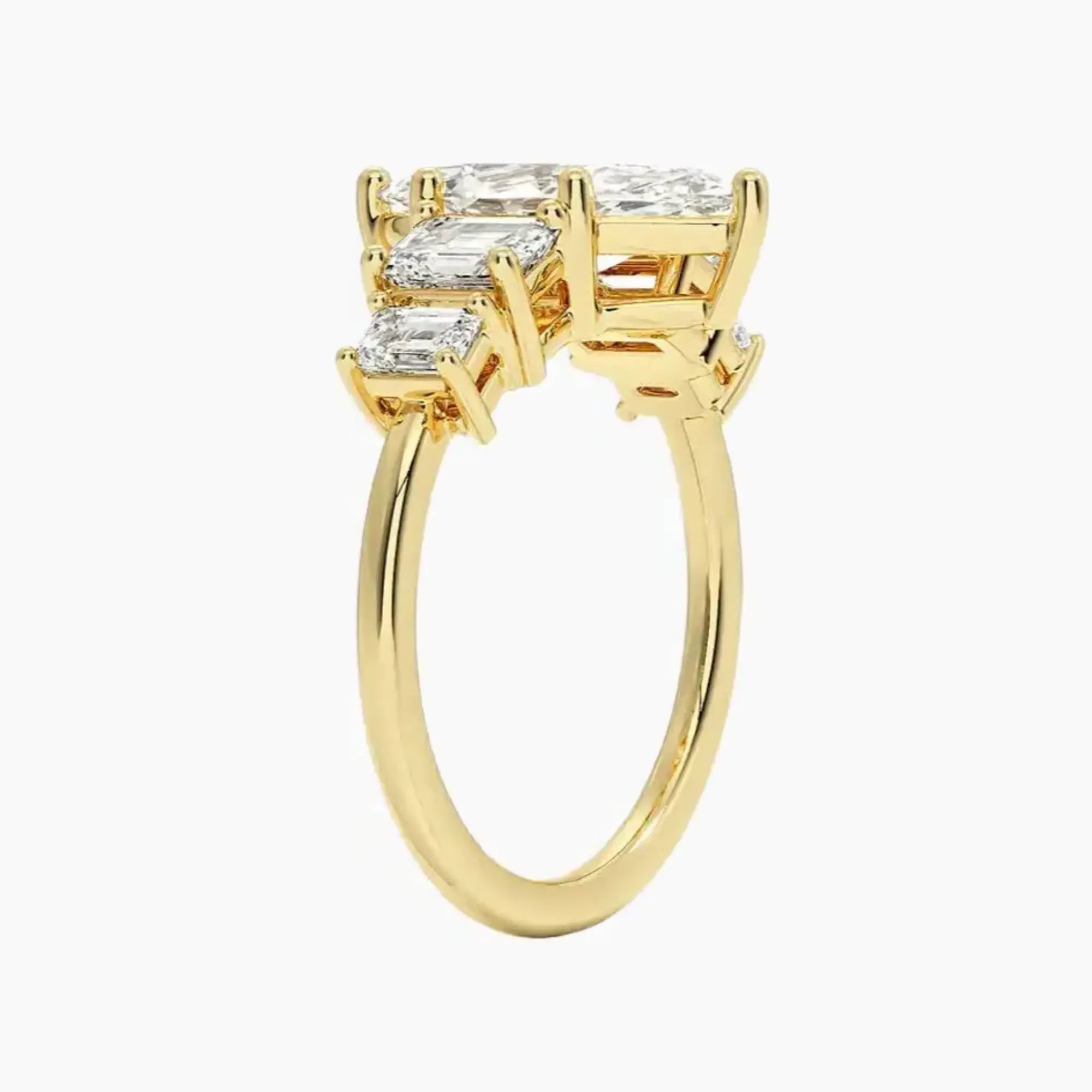 OBSER311 - Katerina Five Stone Marquise engagement ring setting view 8