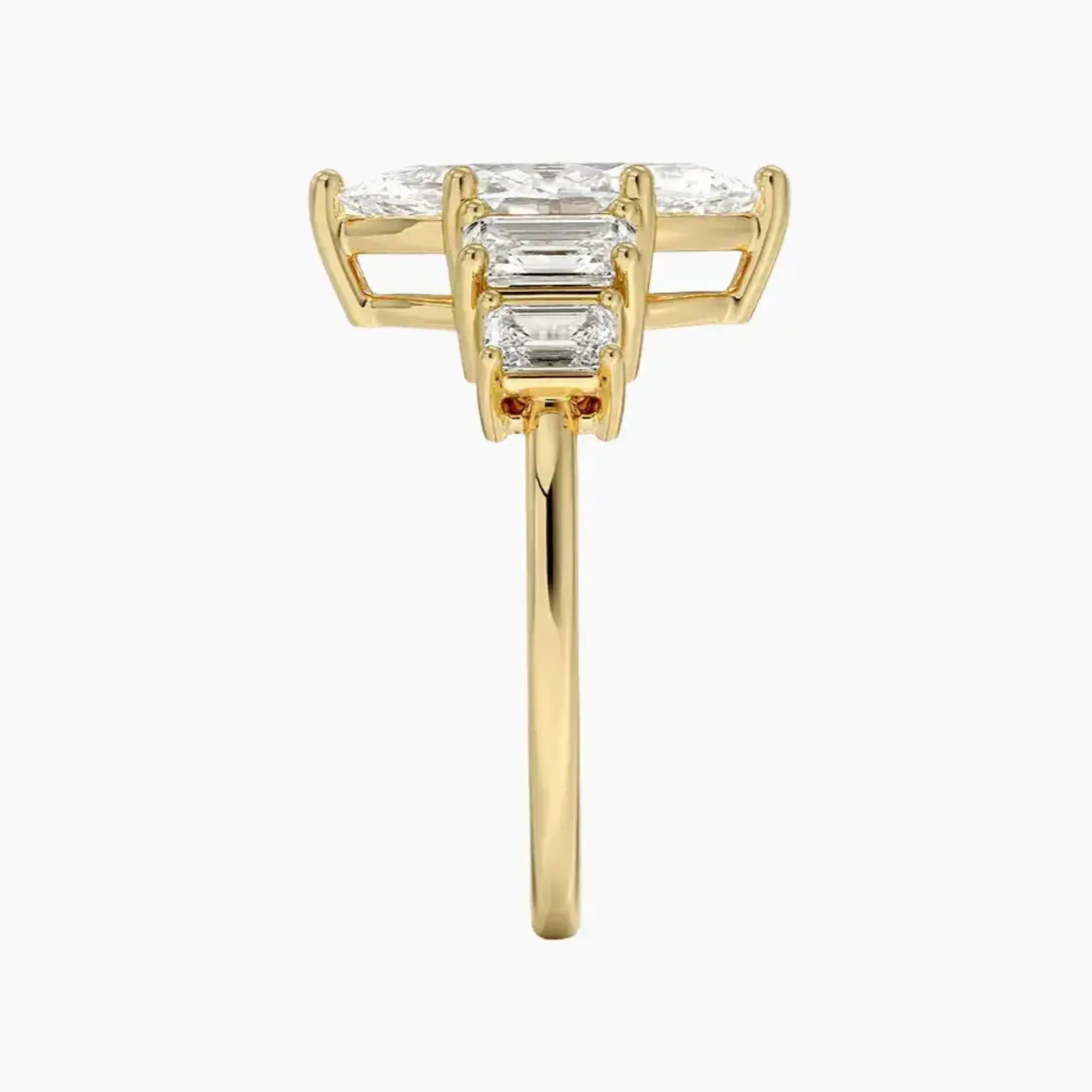 OBSER311 - Katerina Five Stone Marquise engagement ring setting view 9