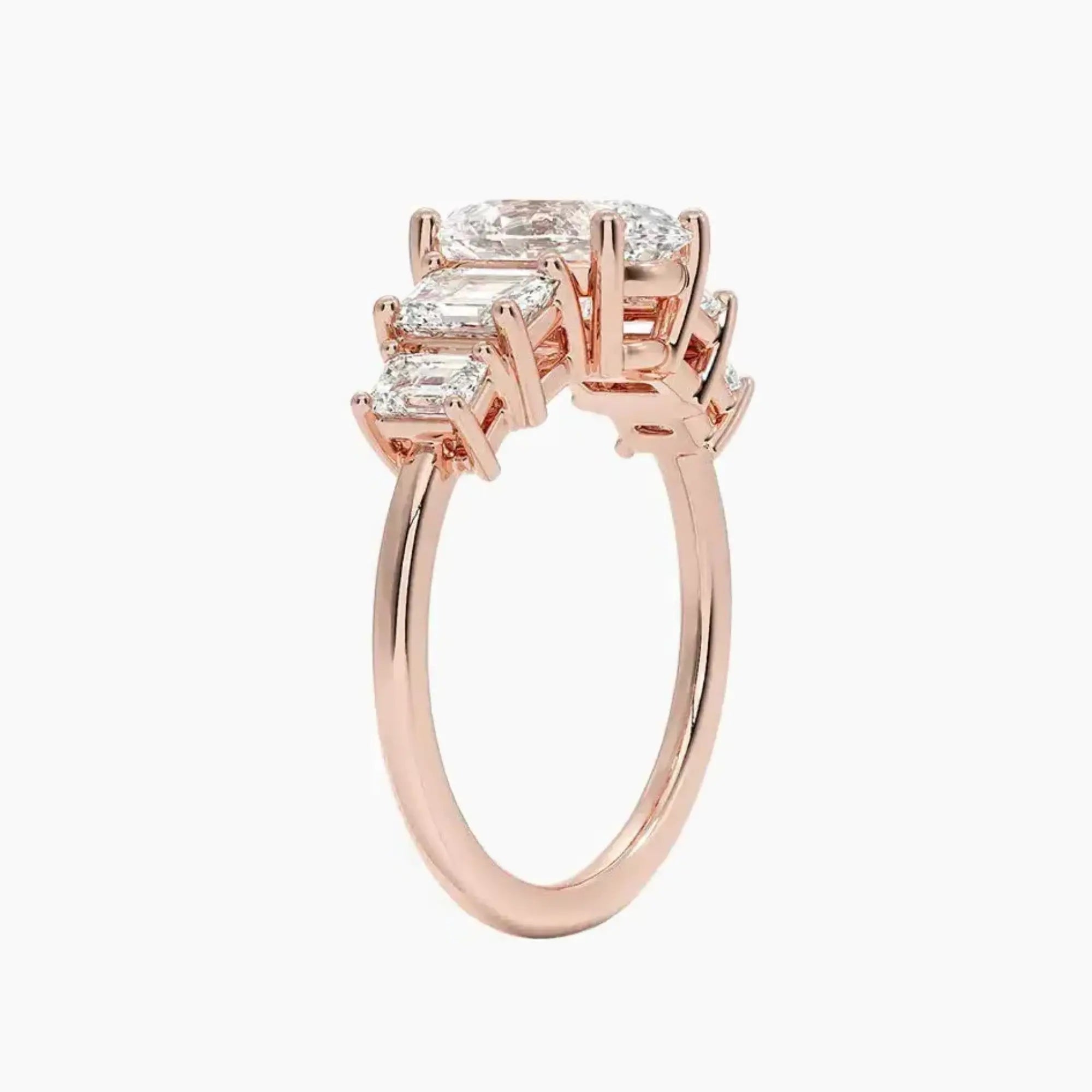 OBSER316 - Katerina Five Stone Oval engagement ring setting view 5