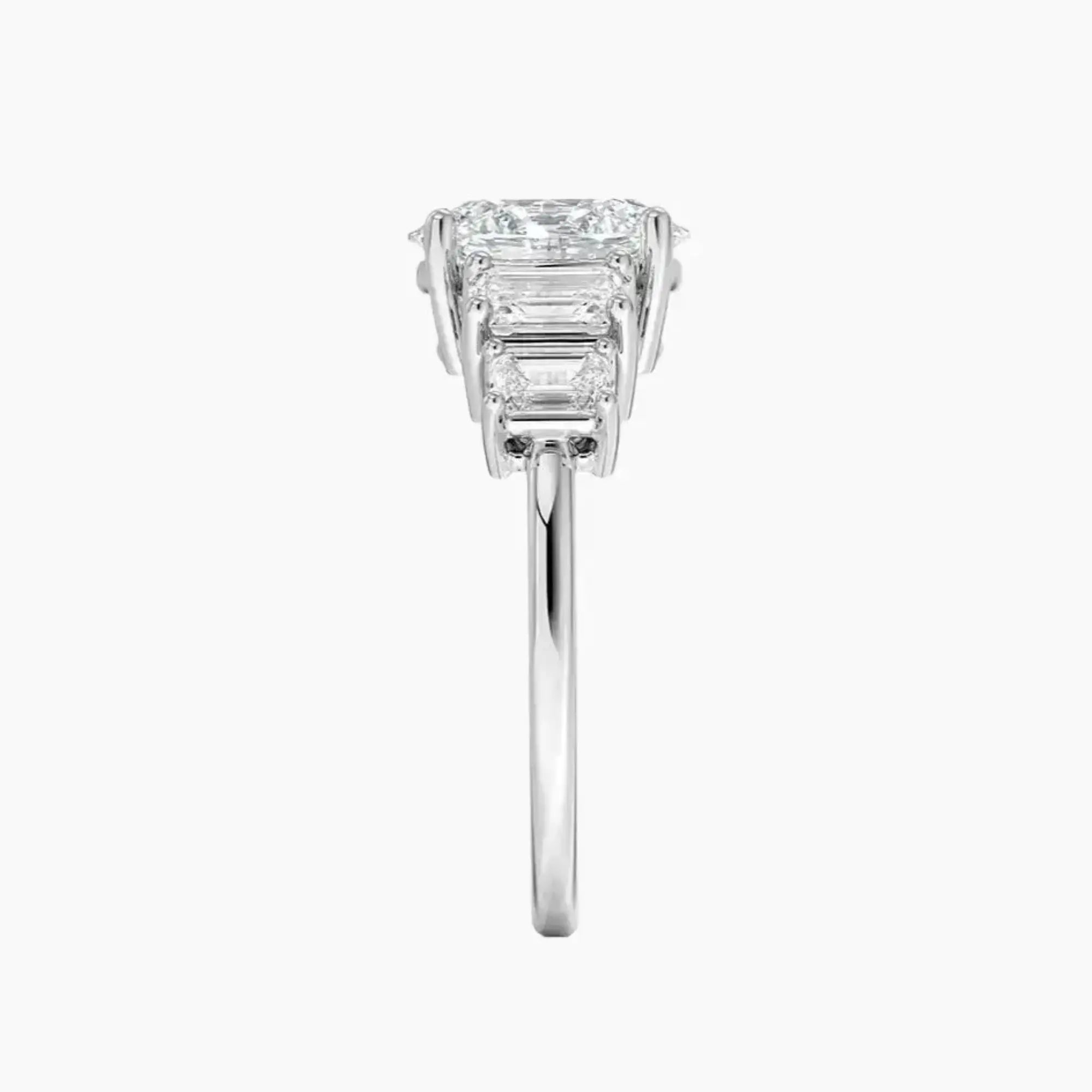 OBSER316 - Katerina Five Stone Oval engagement ring setting view 3