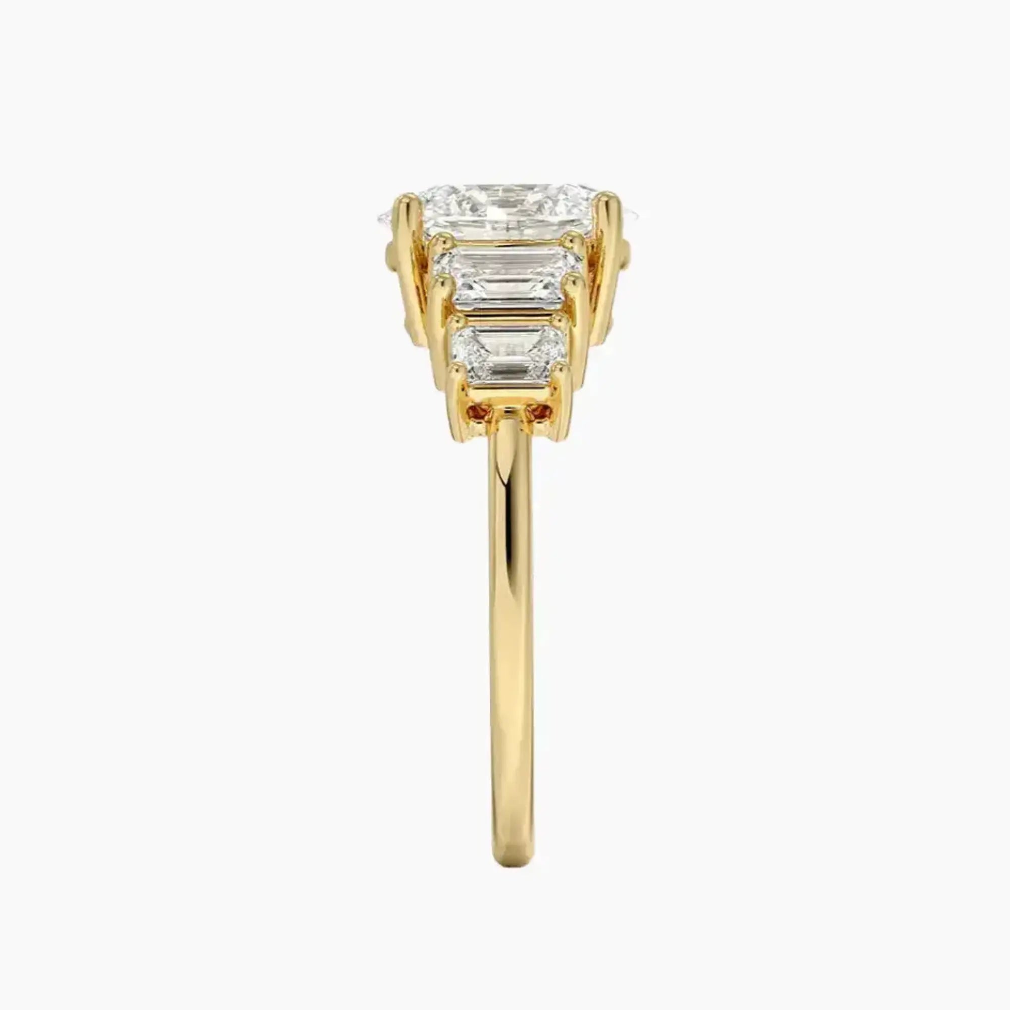 OBSER316 - Katerina Five Stone Oval engagement ring setting view 9