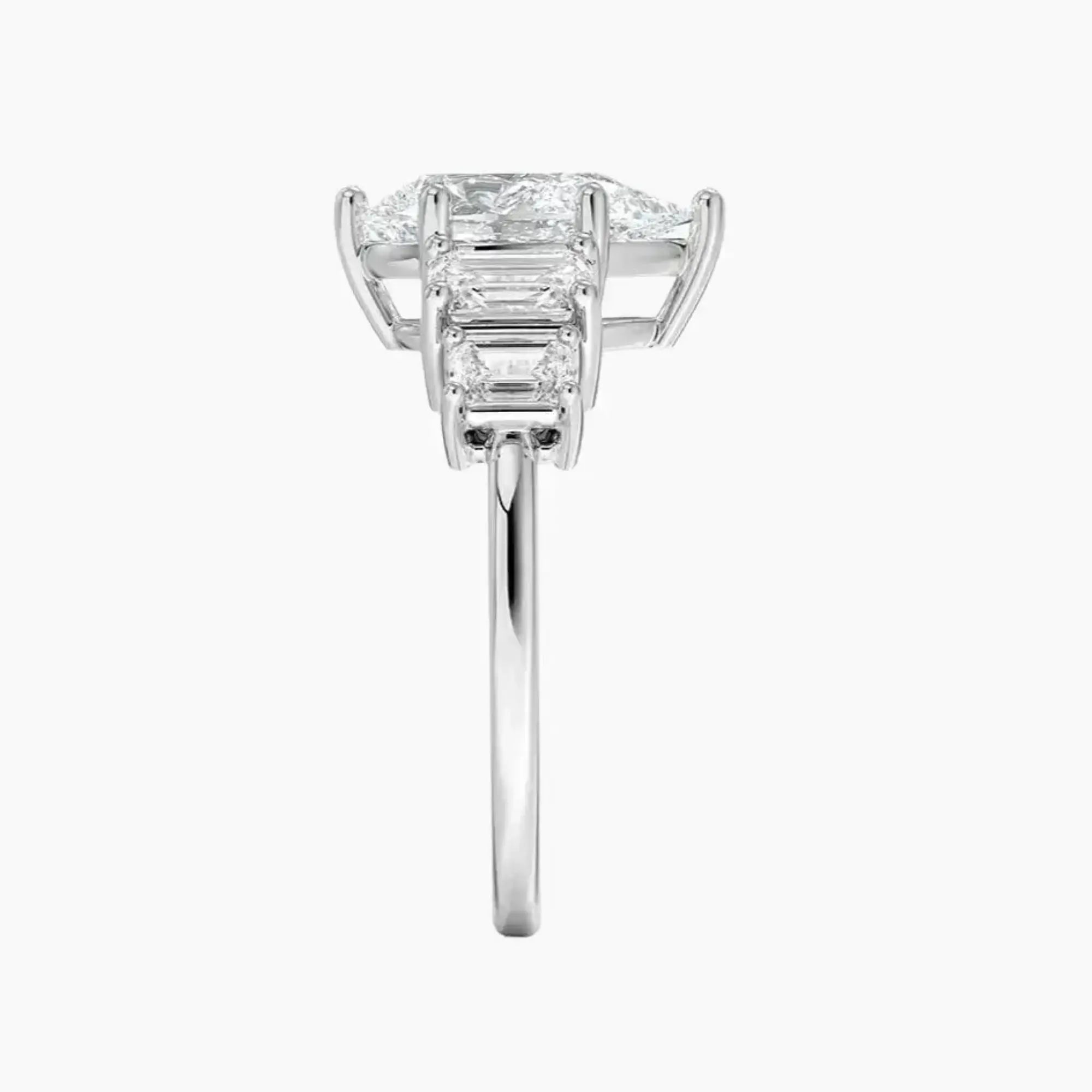 OBSER314 - Katerina Five Stone Pear engagement ring setting view 3