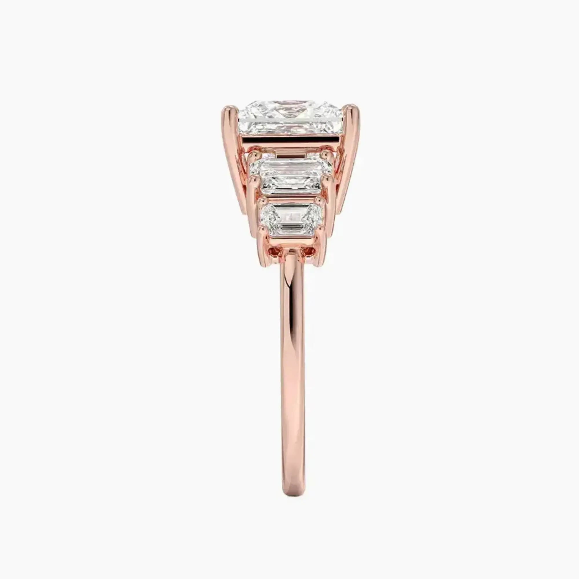 OBSER313 - Katerina Five Stone Princess engagement ring setting view 6