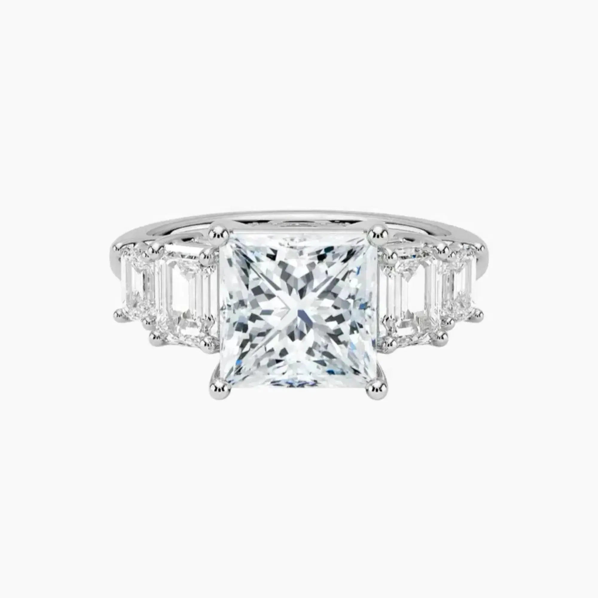 OBSER313 - Katerina Five Stone Princess engagement ring setting view 1