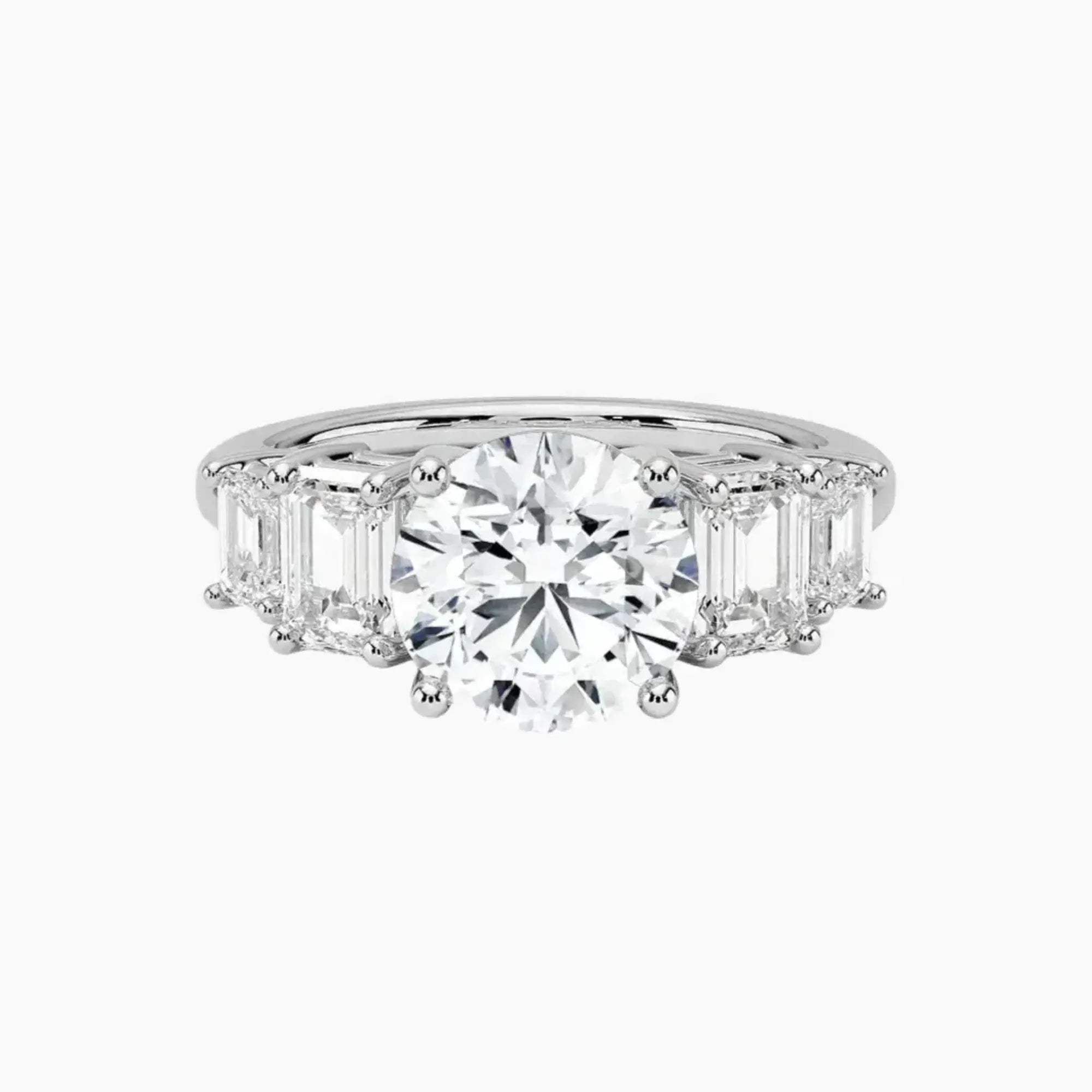 OBSER317 - Katerina Five Stone Round engagement ring setting view 1