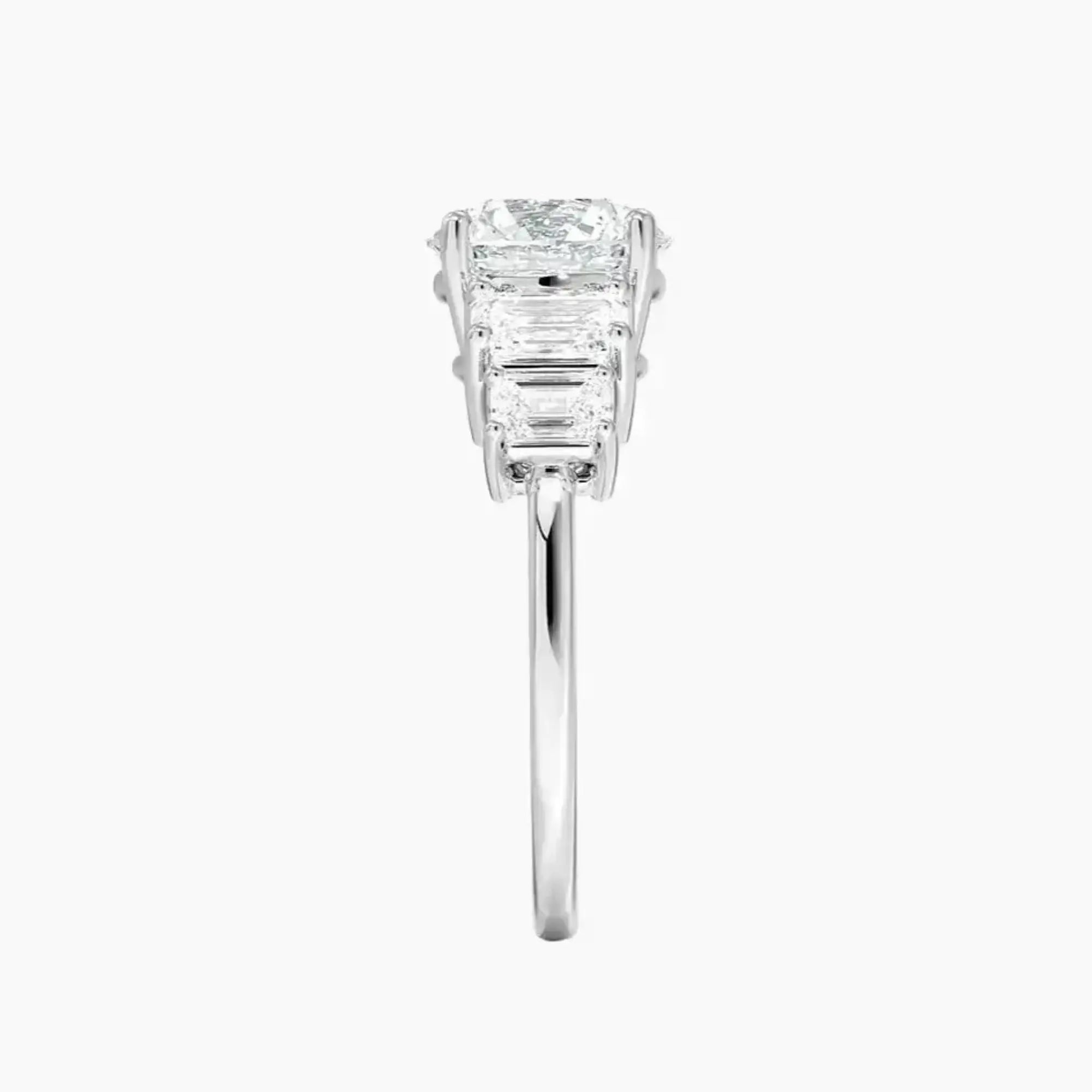 OBSER317 - Katerina Five Stone Round engagement ring setting view 3