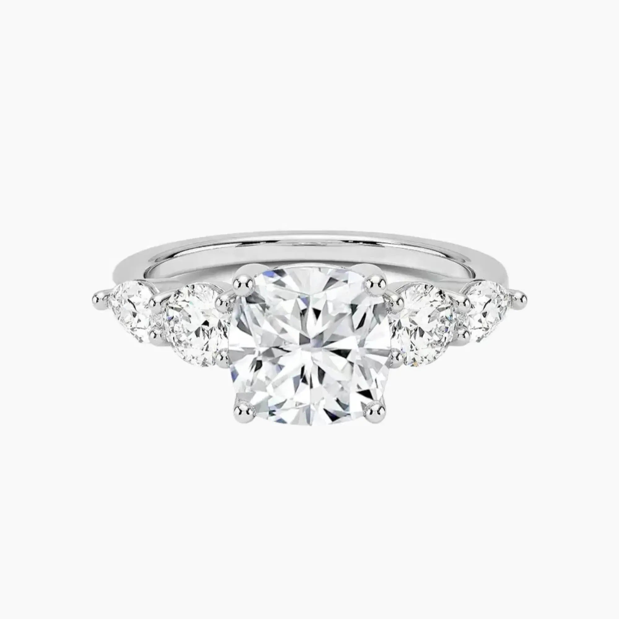 OBSER306 - Daria Five Stone Cushion engagement ring setting view 1