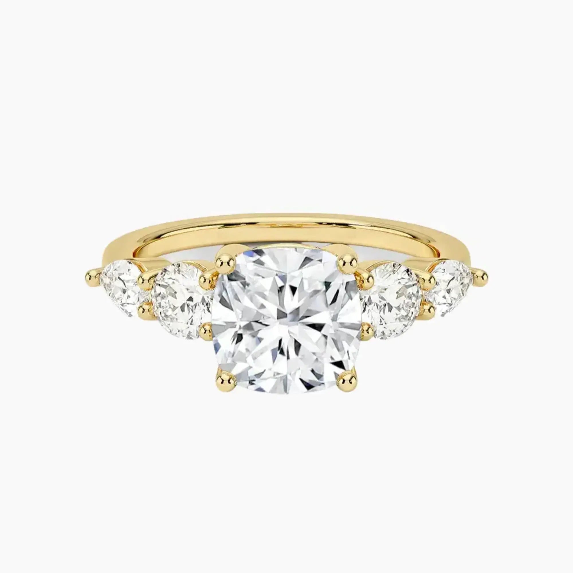 OBSER306 - Daria Five Stone Cushion engagement ring setting view 7