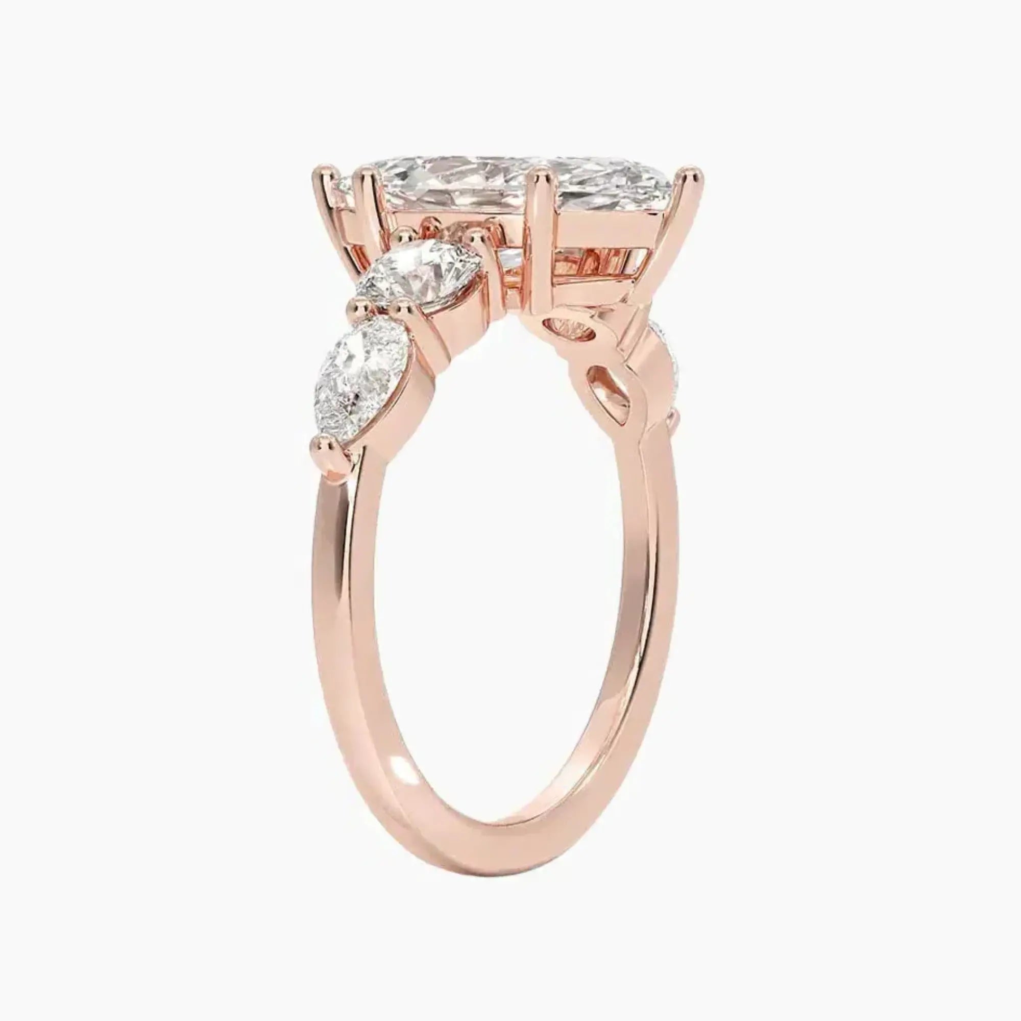 OBSER302 - Daria Five Stone Marquise engagement ring setting view 5