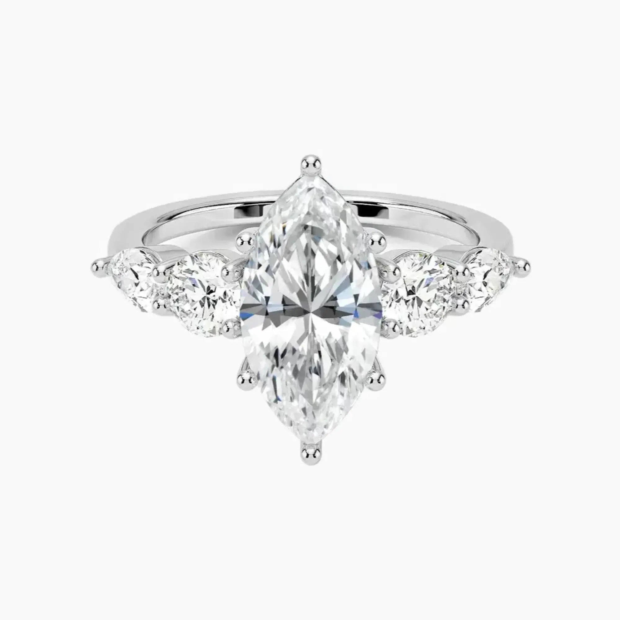OBSER302 - Daria Five Stone Marquise engagement ring setting view 1