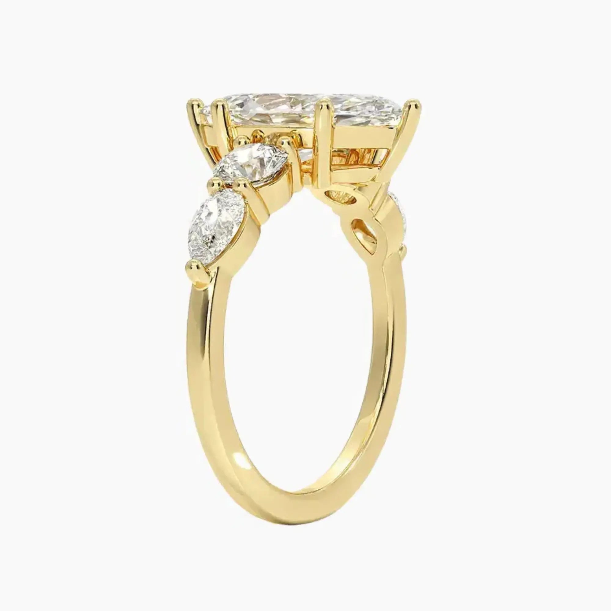 OBSER302 - Daria Five Stone Marquise engagement ring setting view 8