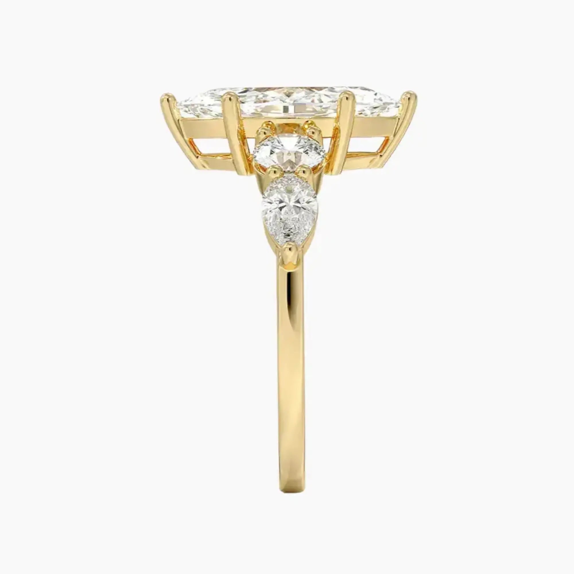 OBSER302 - Daria Five Stone Marquise engagement ring setting view 9