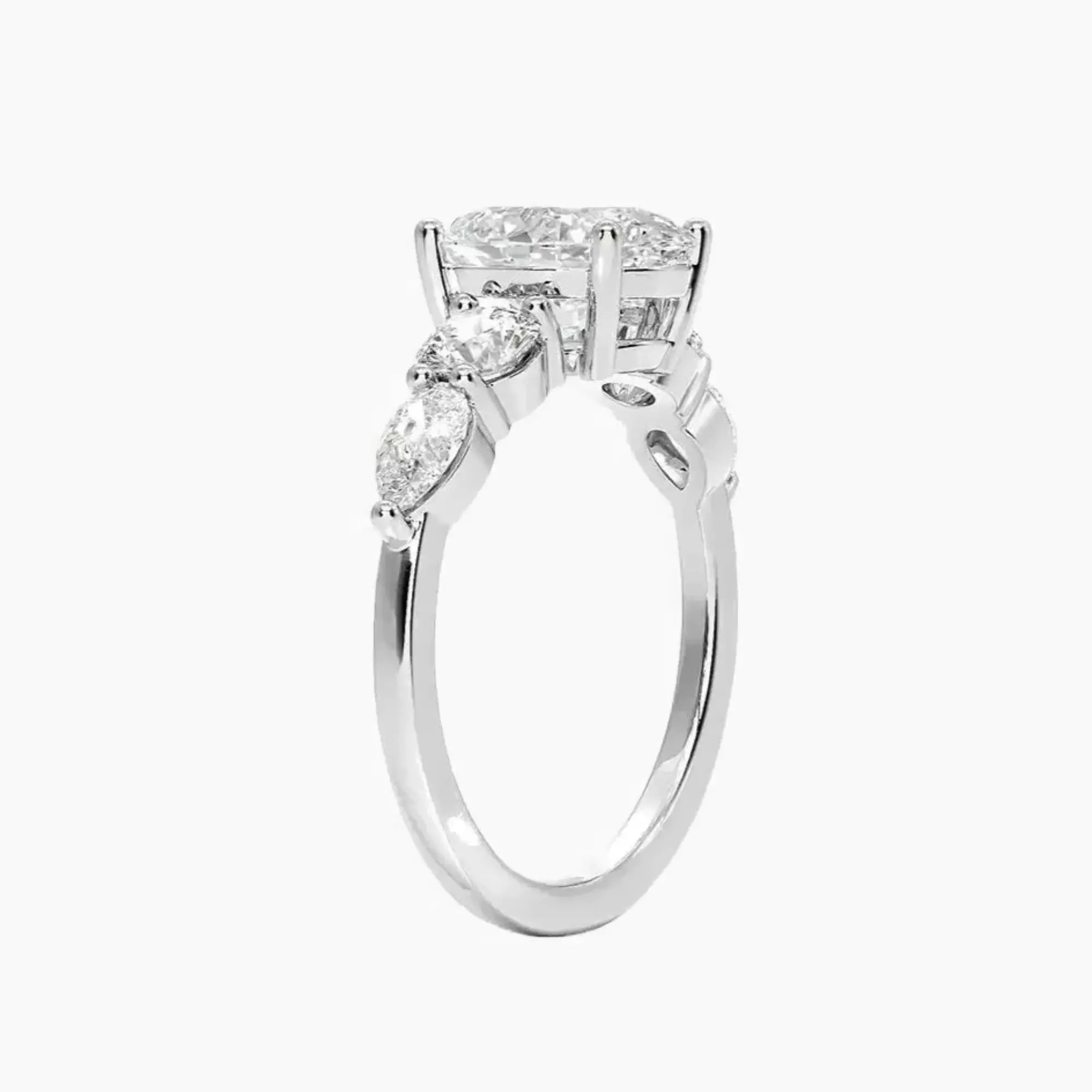 OBSER307 - Daria Five Stone Oval engagement ring setting view 2