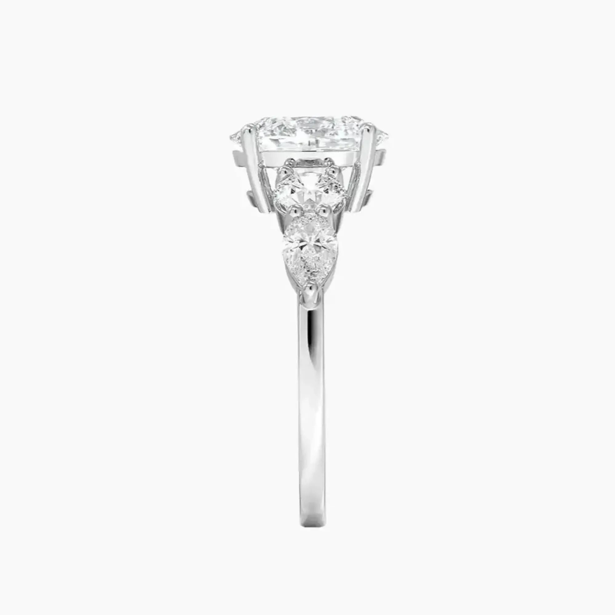 OBSER307 - Daria Five Stone Oval engagement ring setting view 3