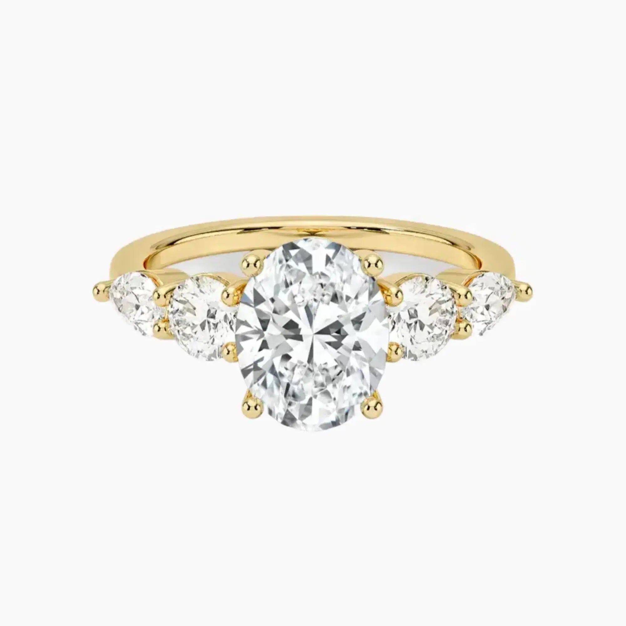 OBSER307 - Daria Five Stone Oval engagement ring setting view 7