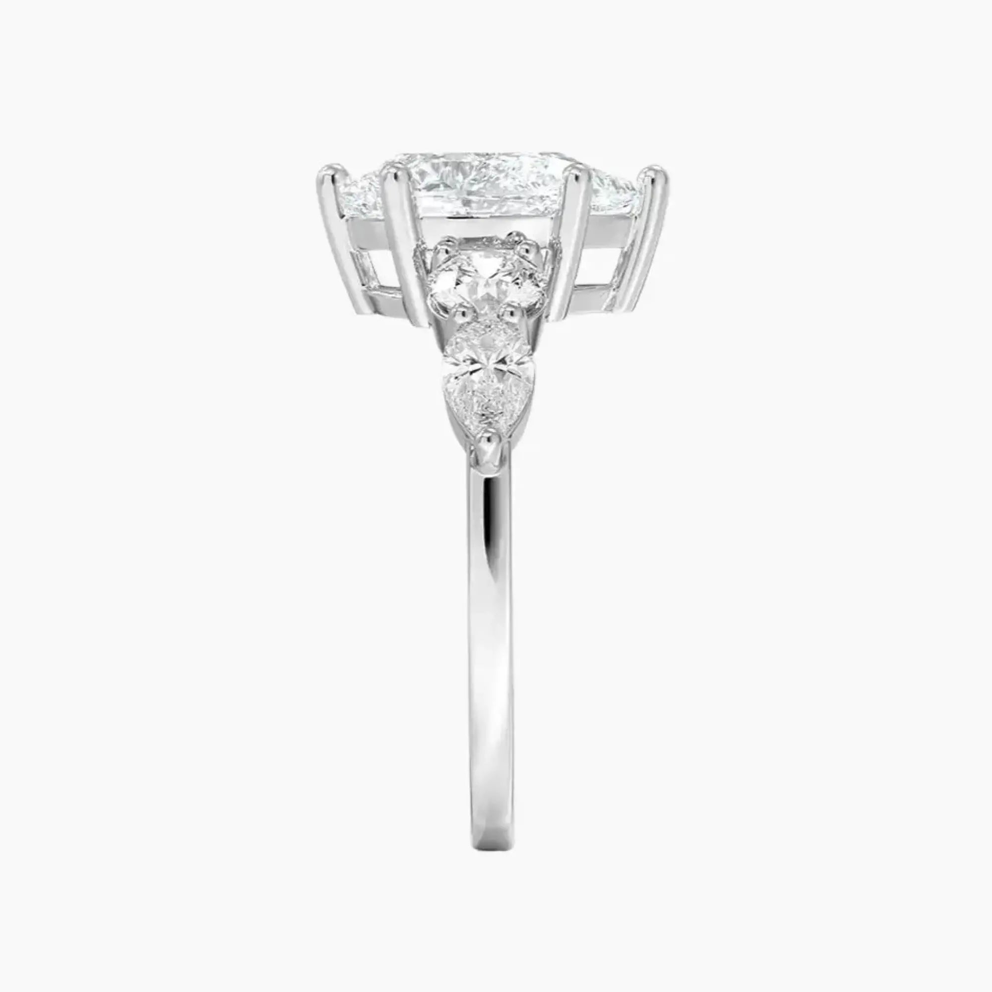 OBSER305 - Daria Five Stone Pear engagement ring setting view 3