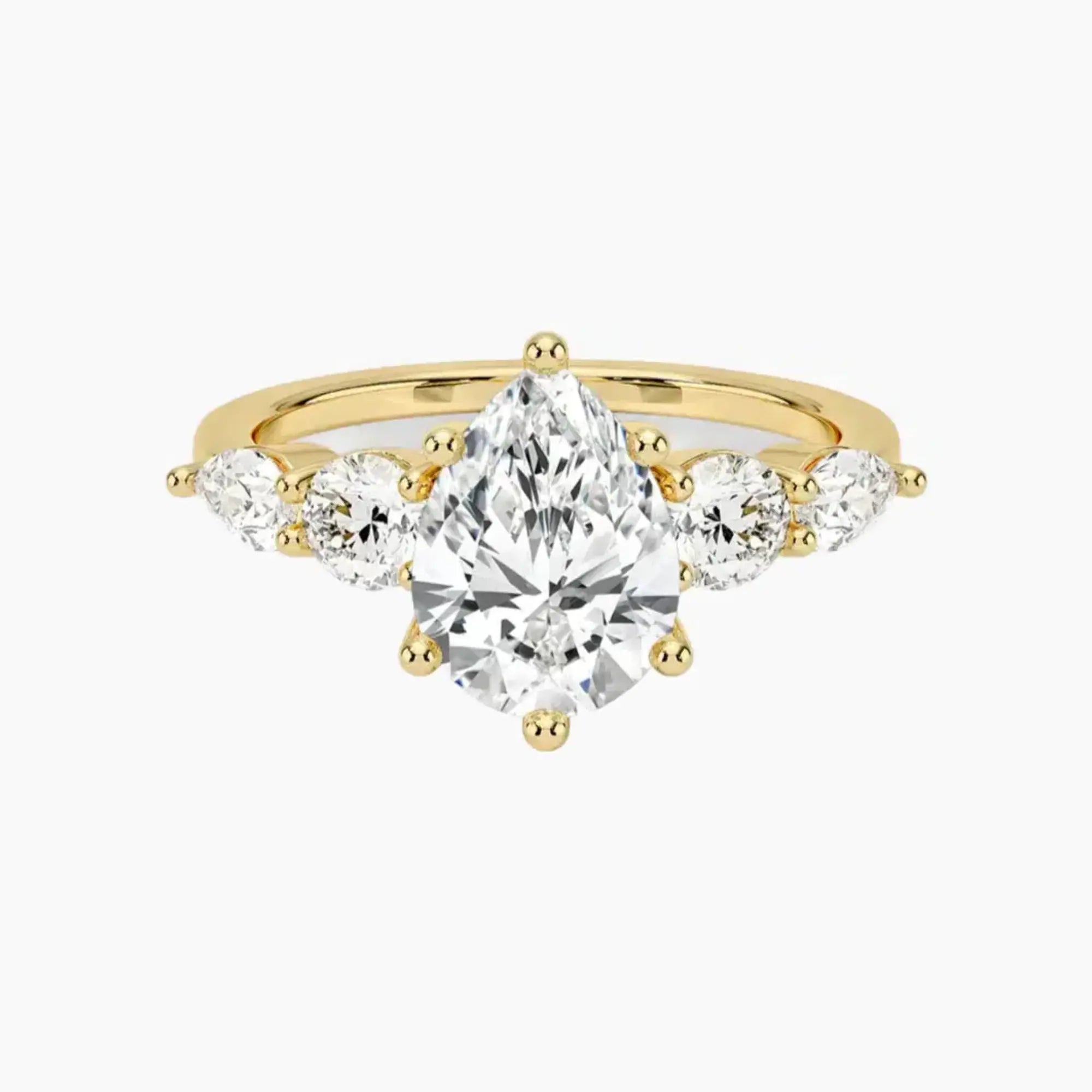 OBSER305 - Daria Five Stone Pear engagement ring setting view 7