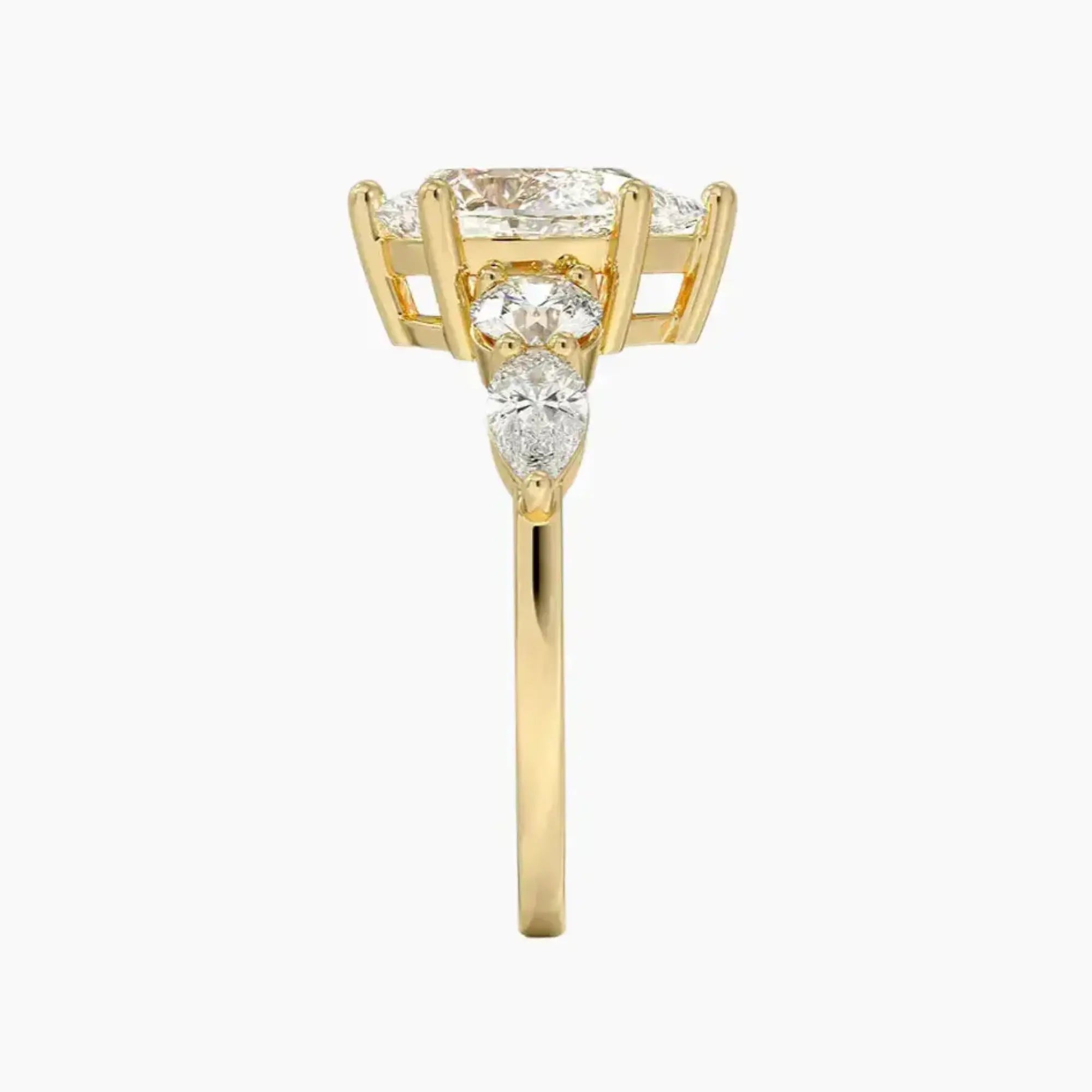 OBSER305 - Daria Five Stone Pear engagement ring setting view 9