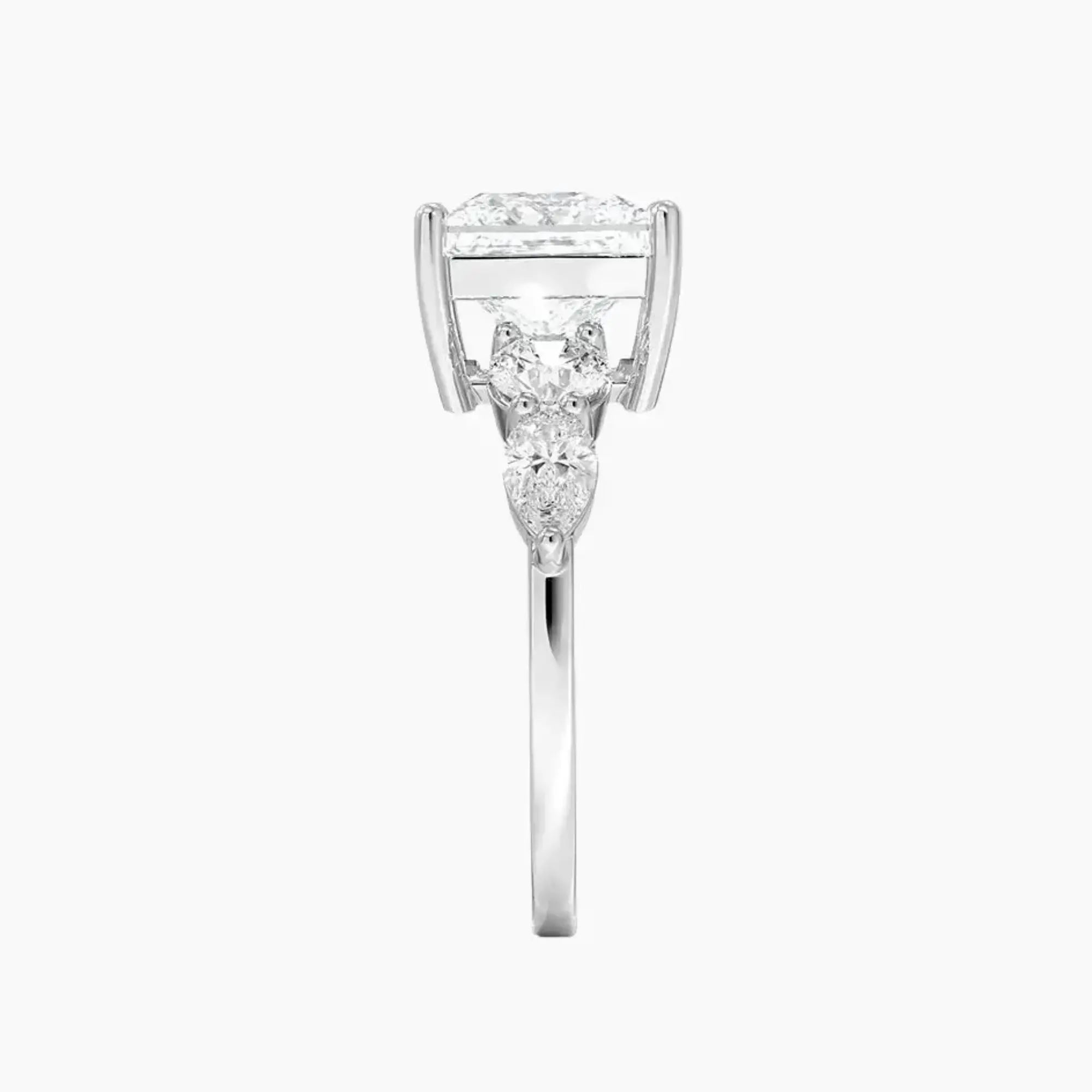 OBSER304 - Daria Five Stone Princess engagement ring setting view 3