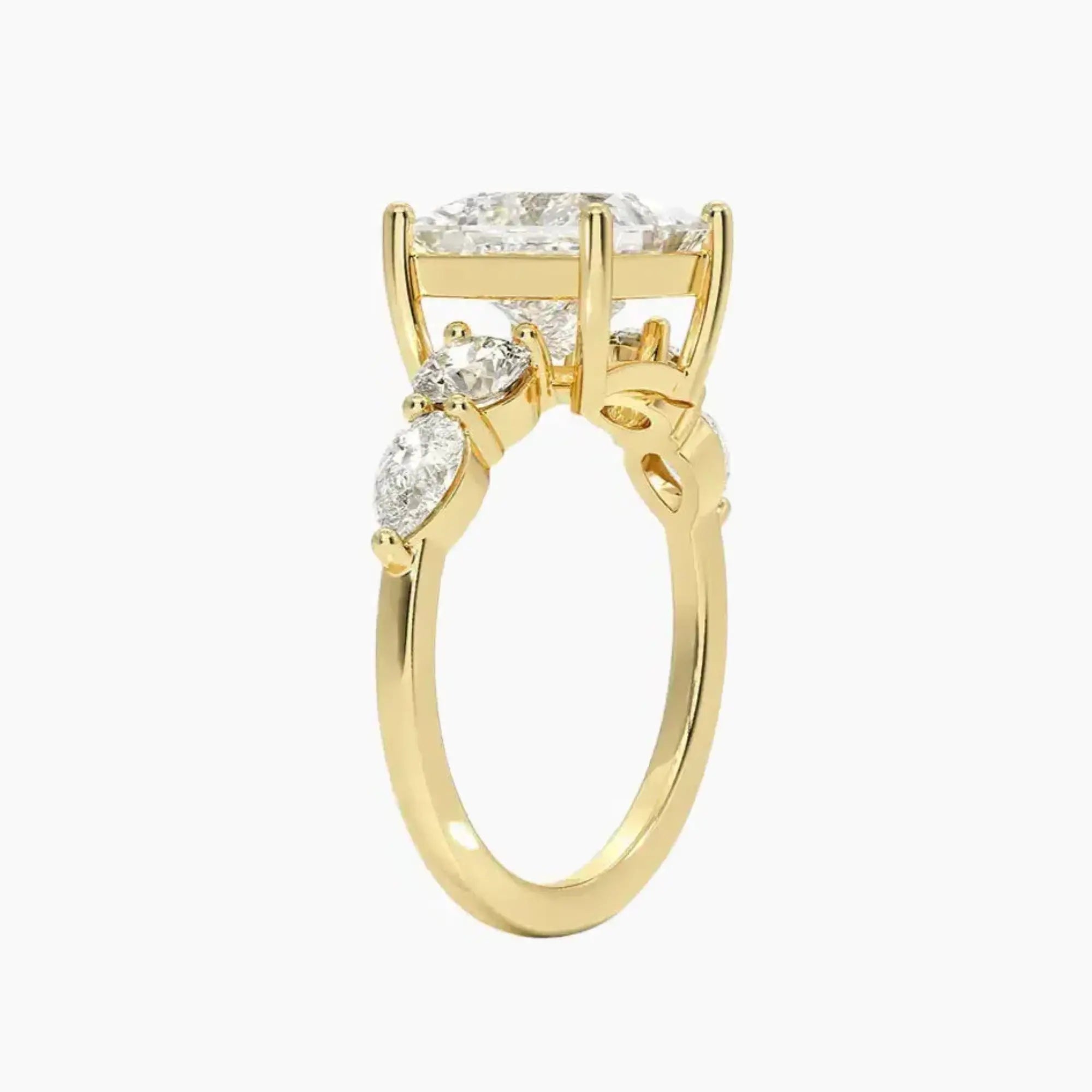 OBSER304 - Daria Five Stone Princess engagement ring setting view 8