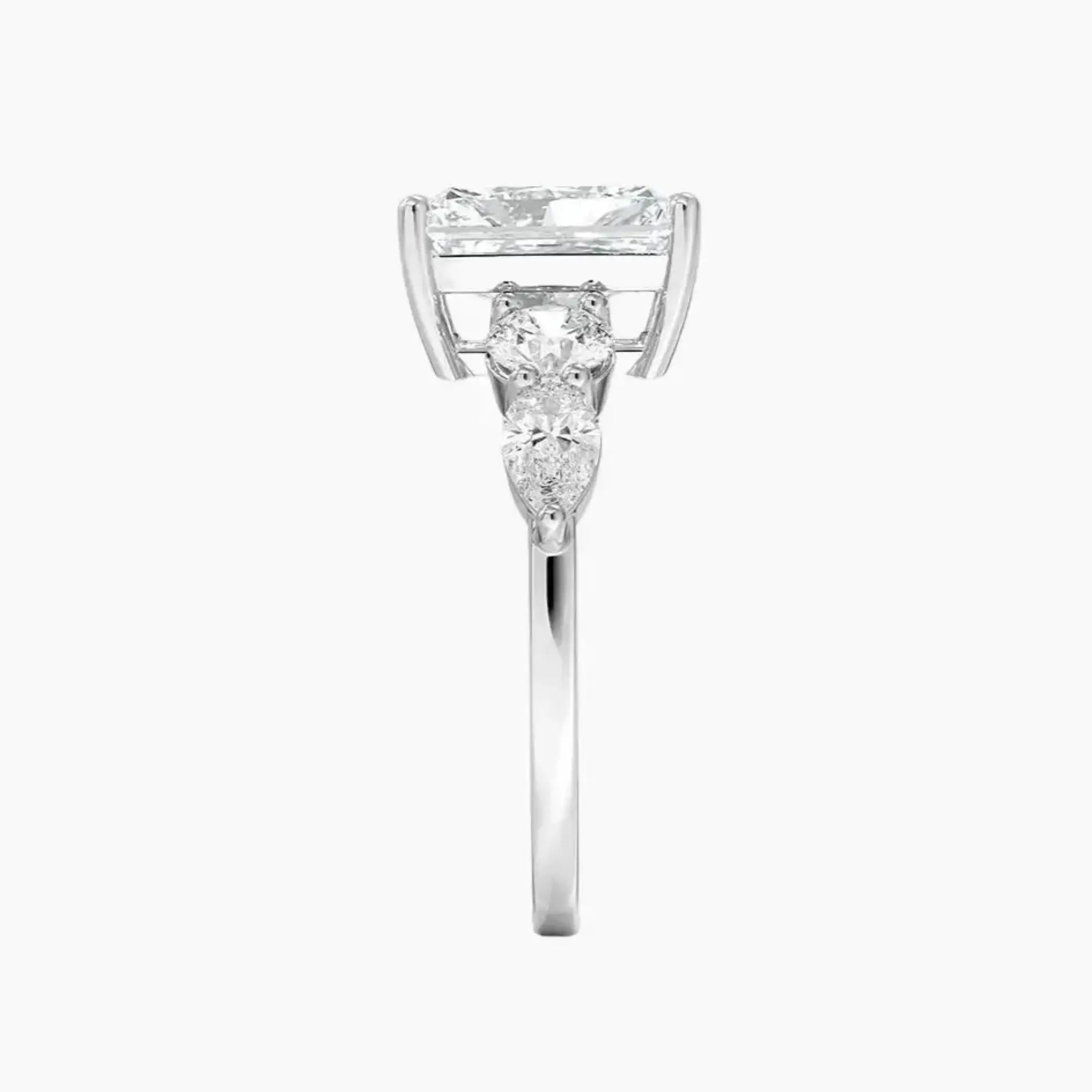 OBSER300 - Daria Five Stone Radiant engagement ring setting view 3