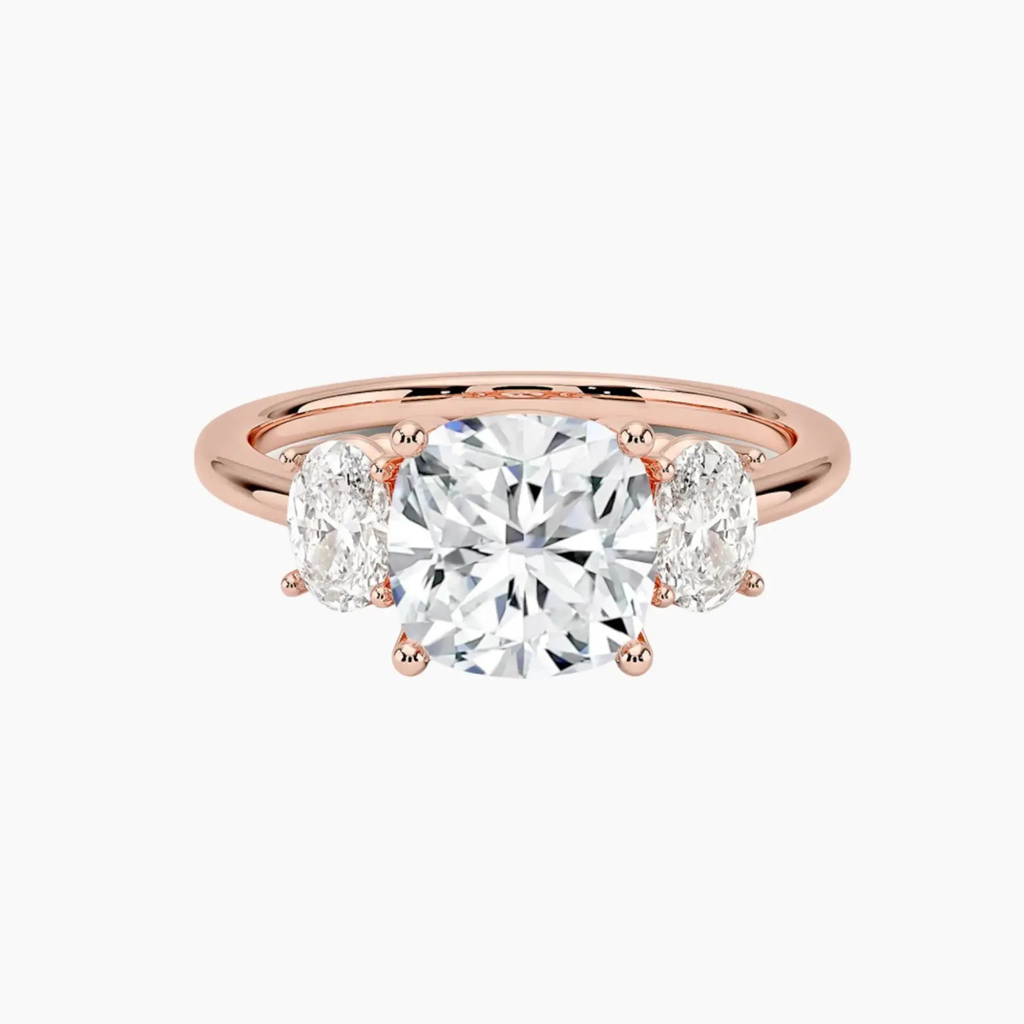 OBSER572 - Liora Three Stone Cushion engagement ring setting view 4