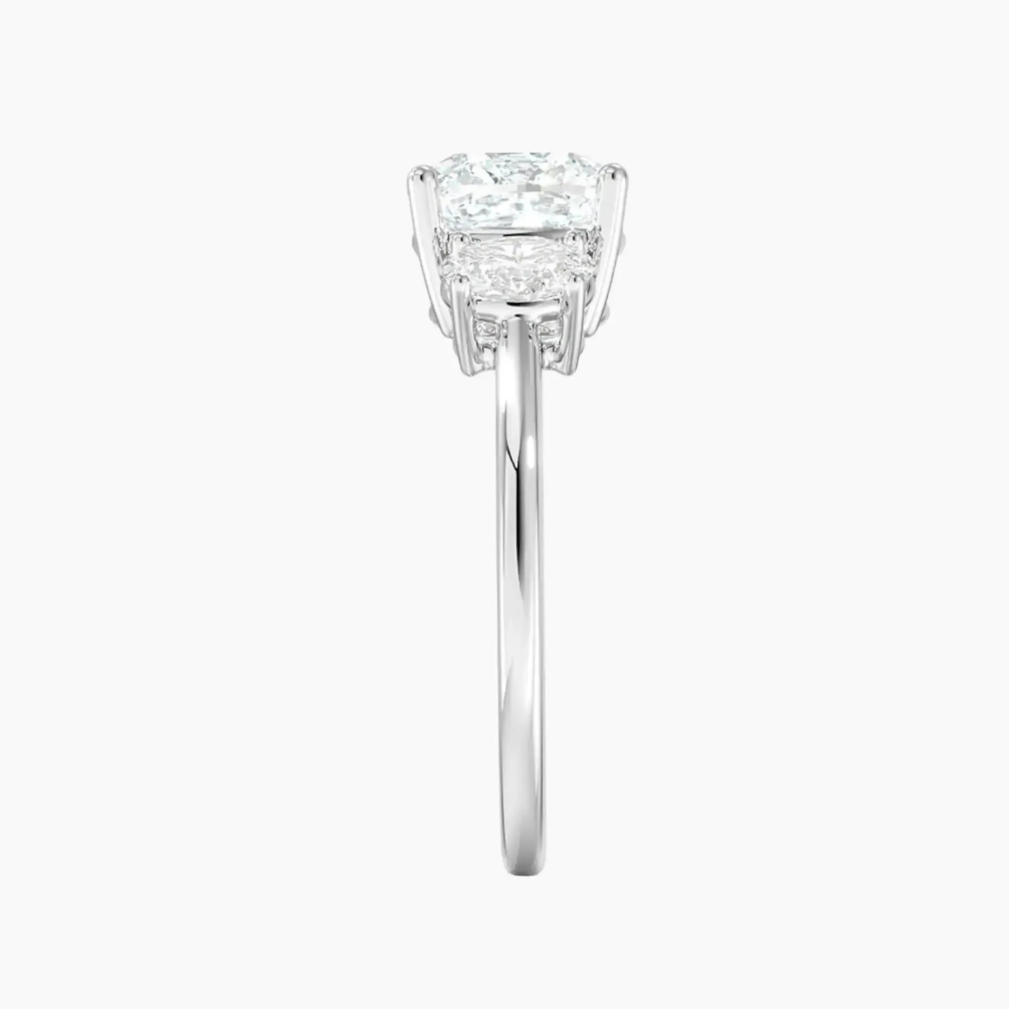 OBSER572 - Liora Three Stone Cushion engagement ring setting view 3