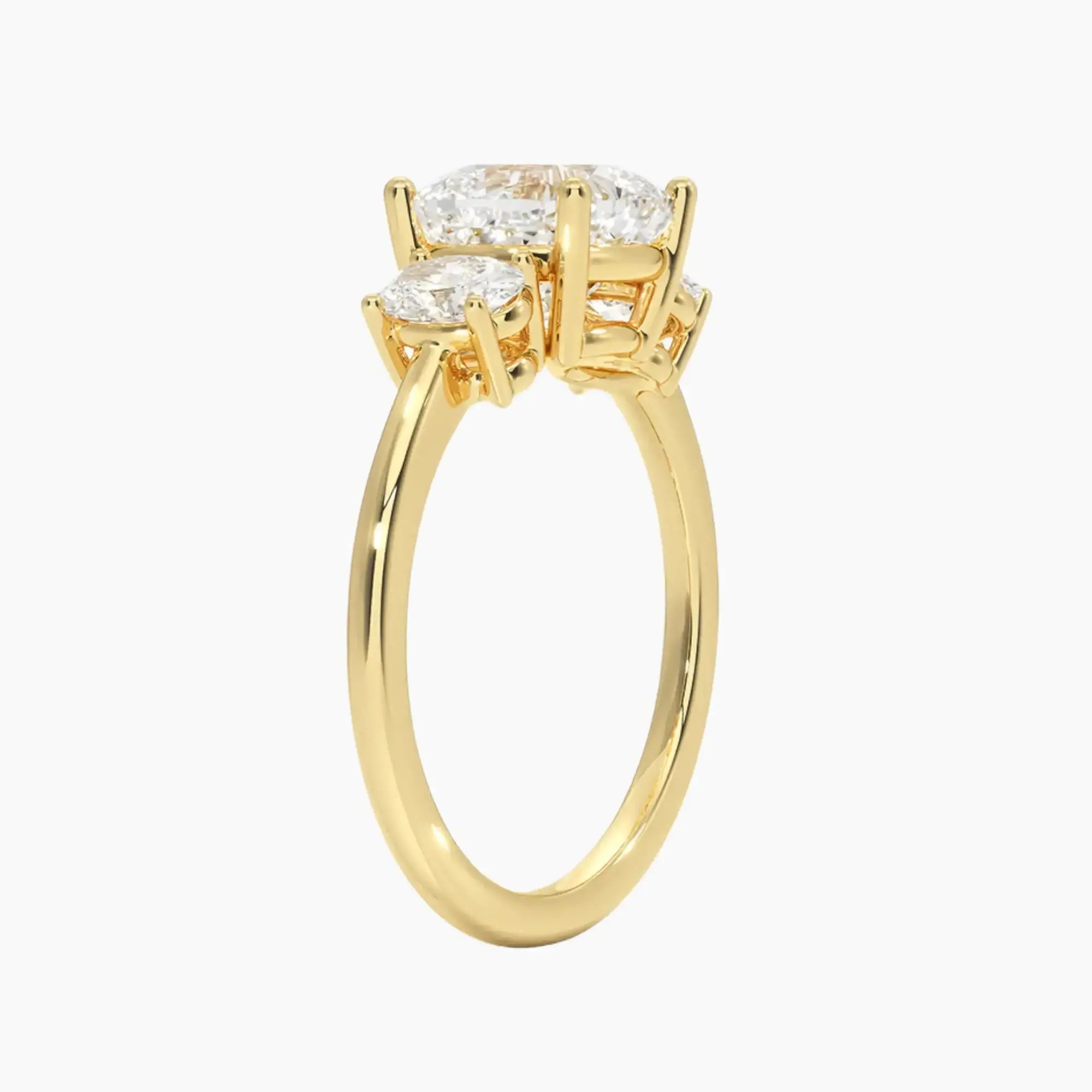 OBSER572 - Liora Three Stone Cushion engagement ring setting view 8
