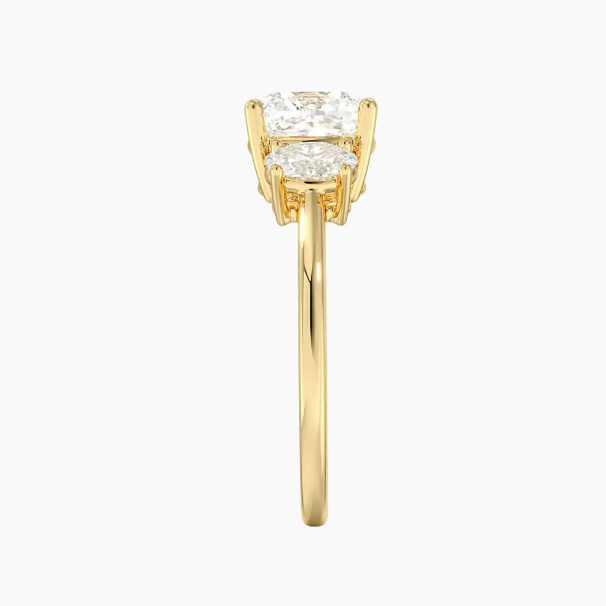 OBSER572 - Liora Three Stone Cushion engagement ring setting view 9