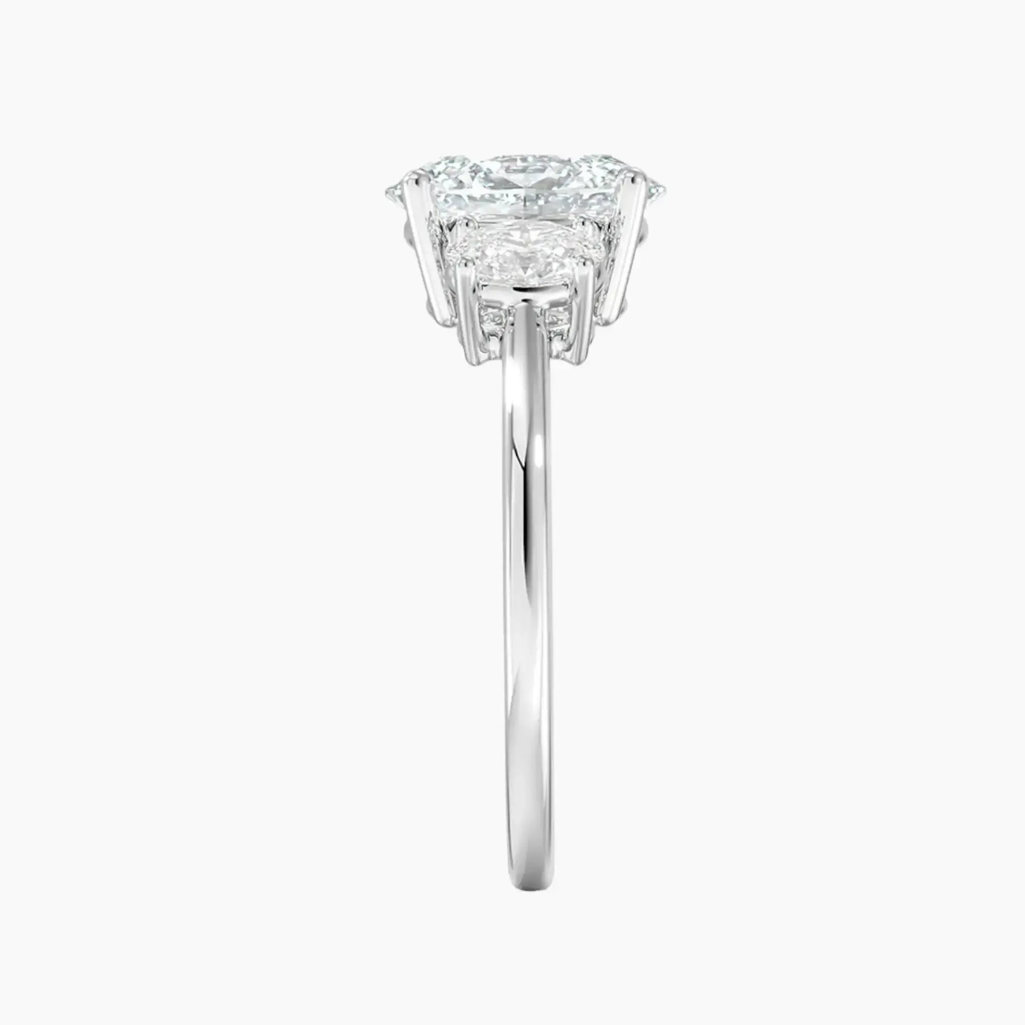 OBSER180 - Liora Three Stone Oval engagement ring setting view 3