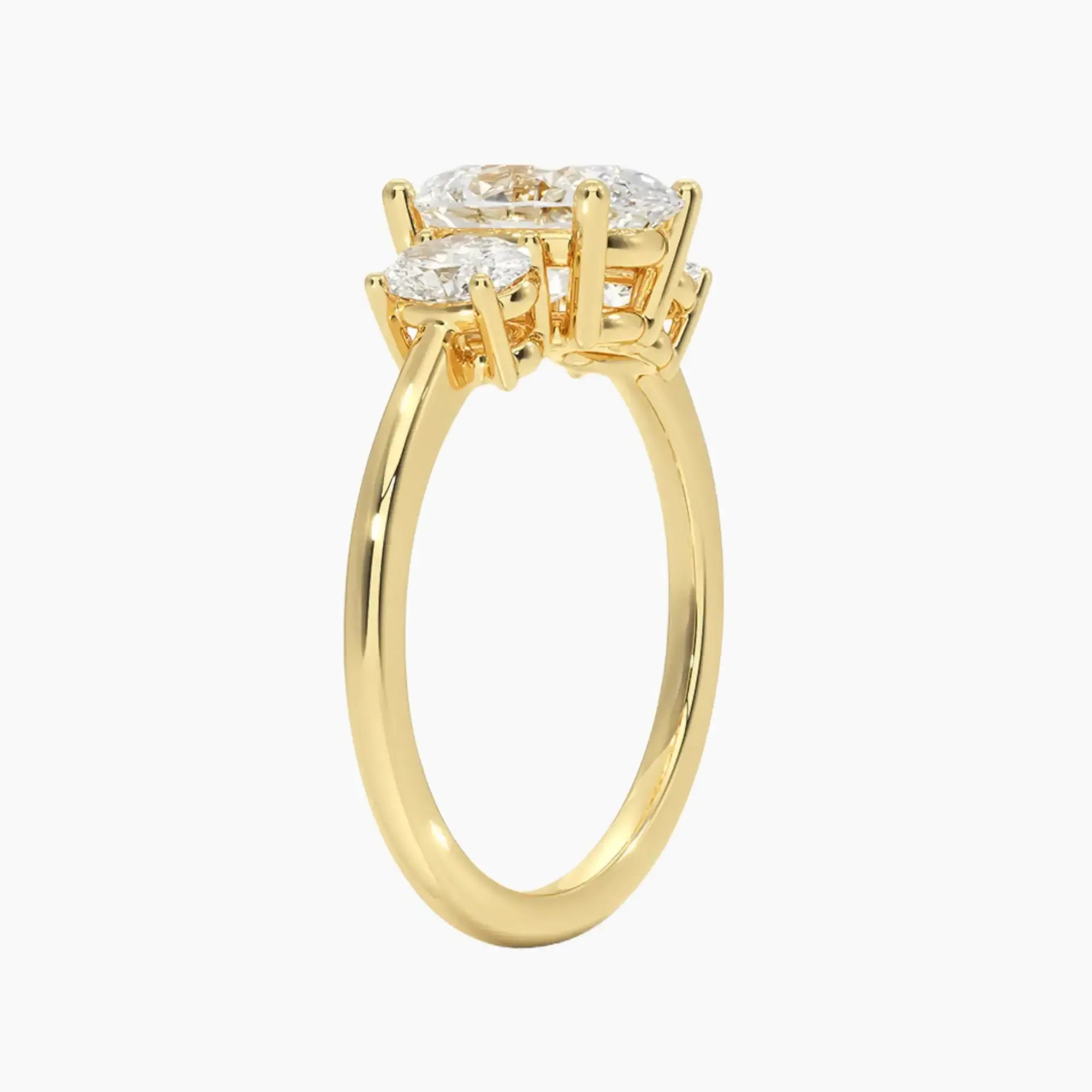 OBSER180 - Liora Three Stone Oval engagement ring setting view 8