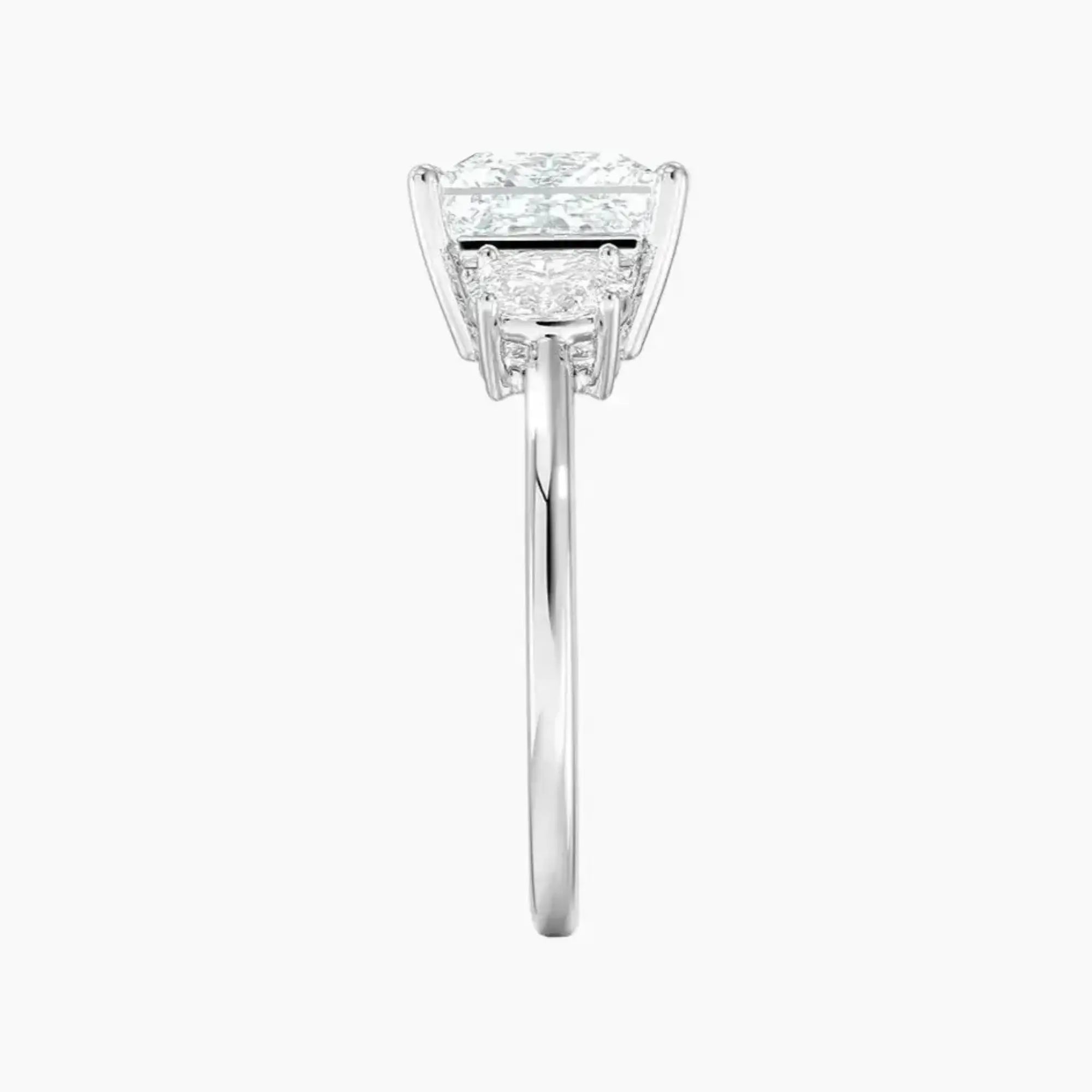OBSER570 - Liora Three Stone Princess engagement ring setting view 3