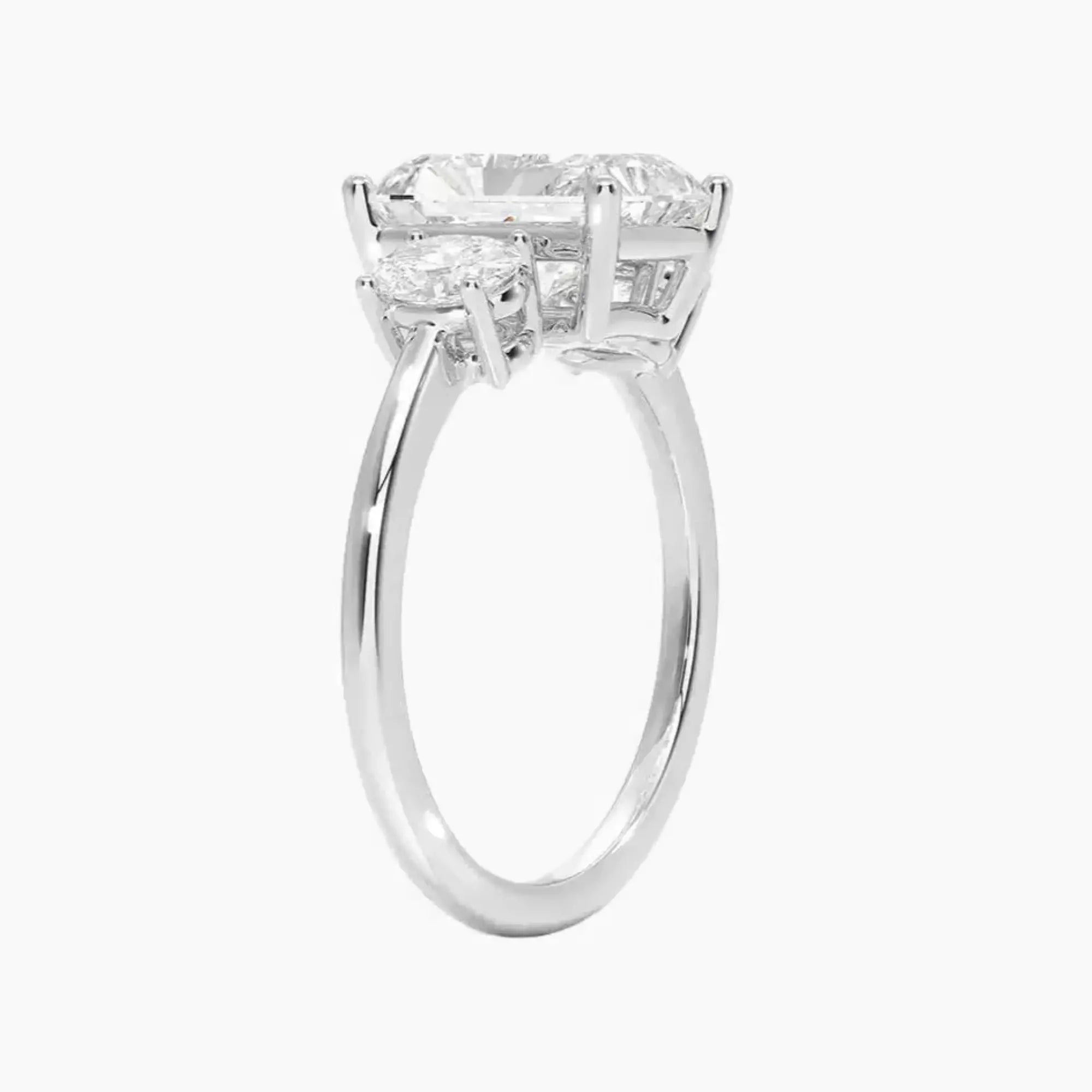 OBSER567 - Liora Three Stone Radiant engagement ring setting view 2