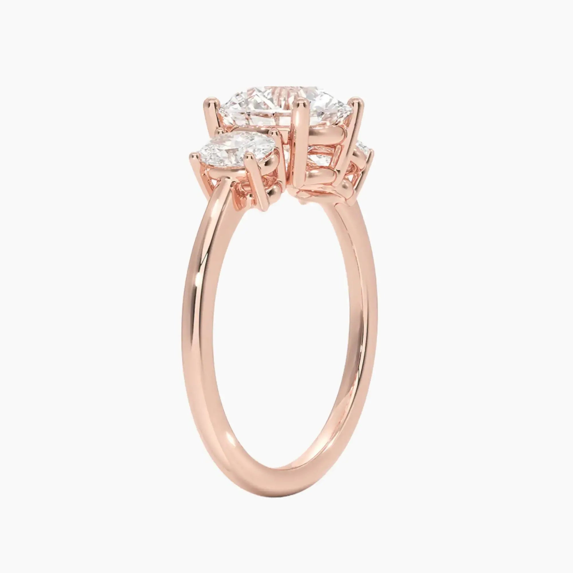 OBSER573 - Liora Three Stone Round engagement ring setting view 5
