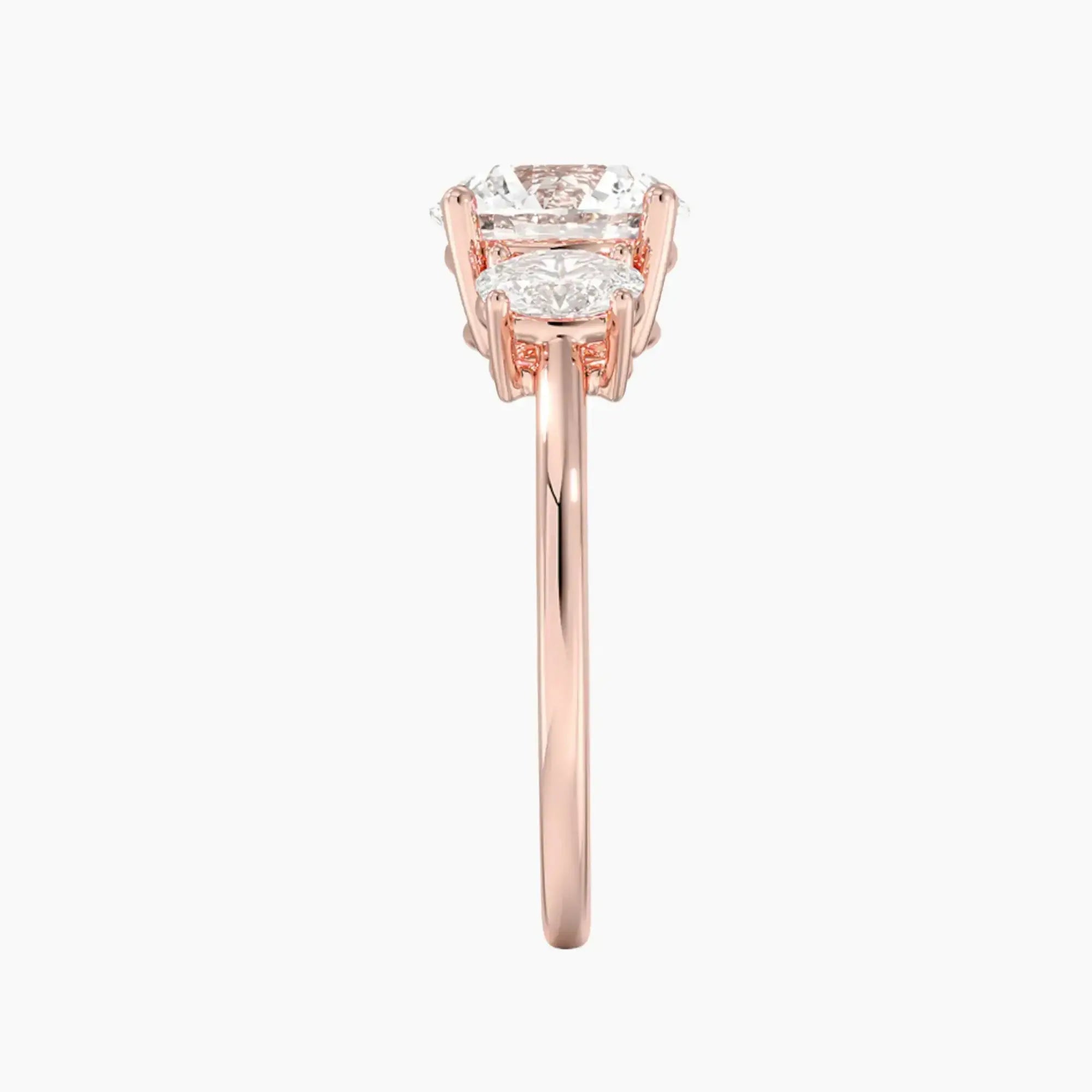 OBSER573 - Liora Three Stone Round engagement ring setting view 6