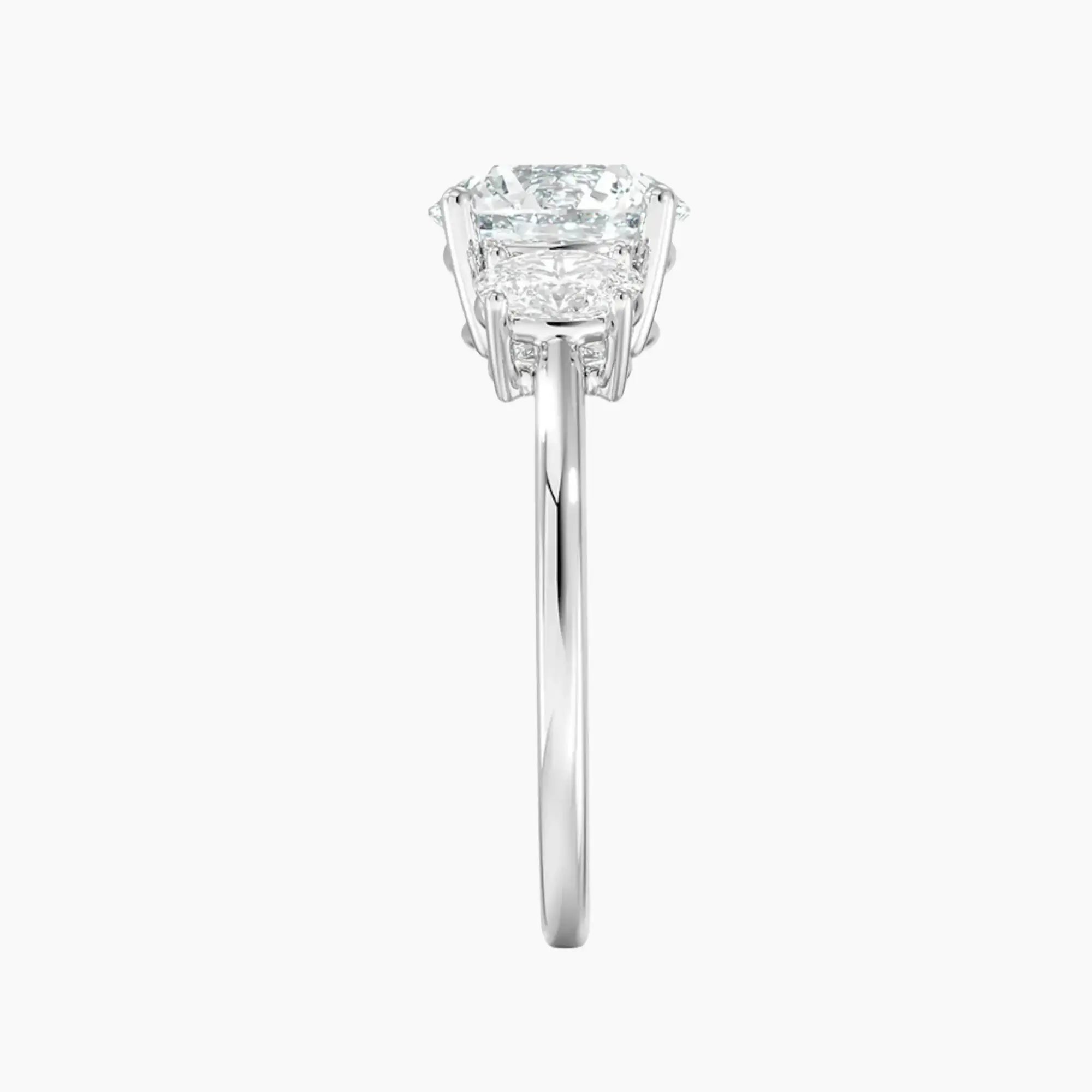 OBSER573 - Liora Three Stone Round engagement ring setting view 3