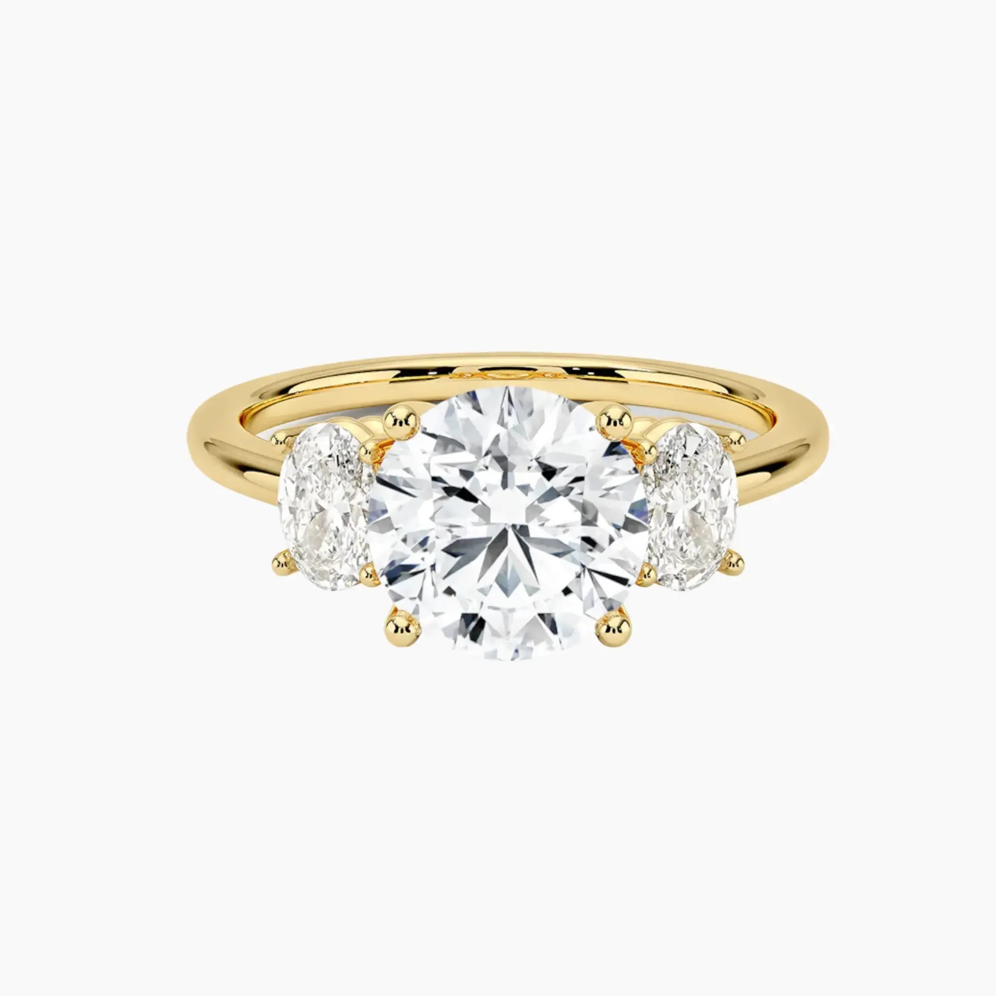 OBSER573 - Liora Three Stone Round engagement ring setting view 7