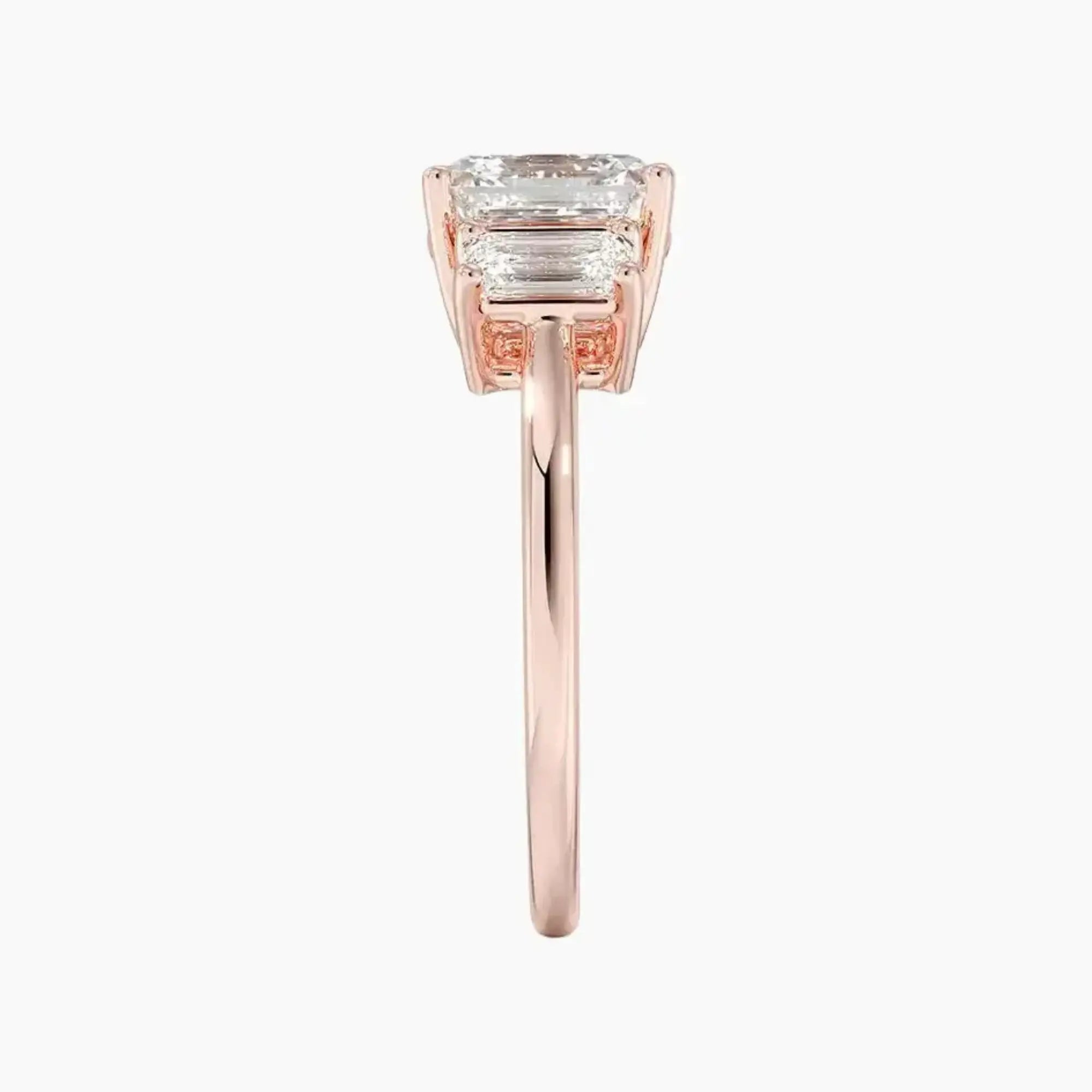 OBSER654 - Aurelia Three Stone Asscher engagement ring setting view 6