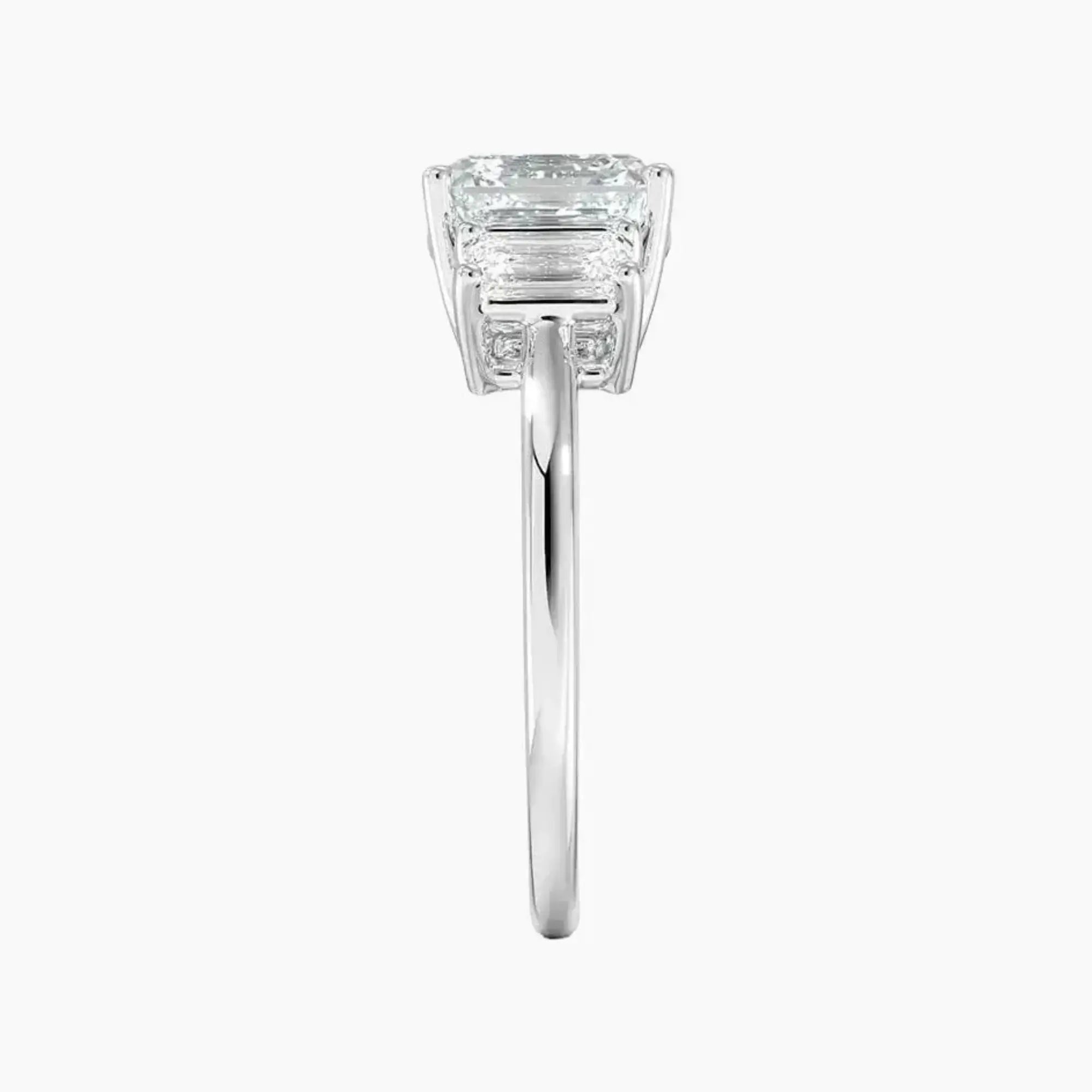 OBSER654 - Aurelia Three Stone Asscher engagement ring setting view 3