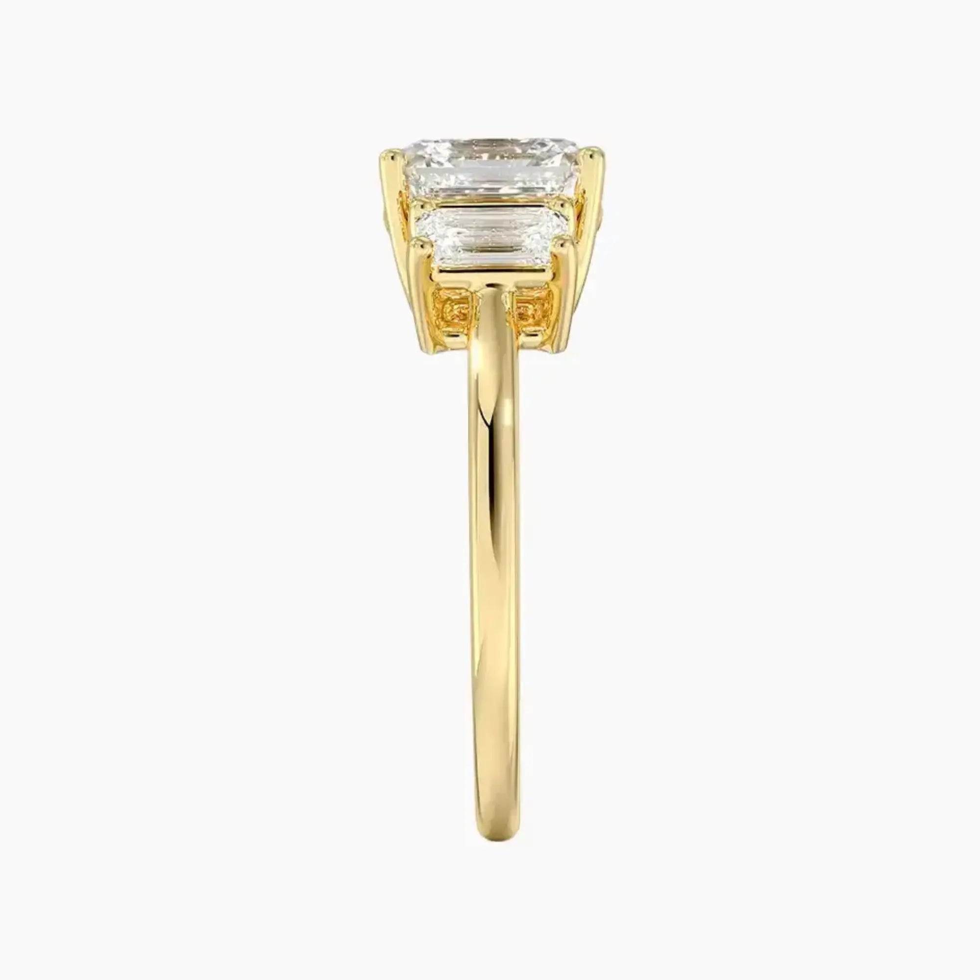 OBSER654 - Aurelia Three Stone Asscher engagement ring setting view 9