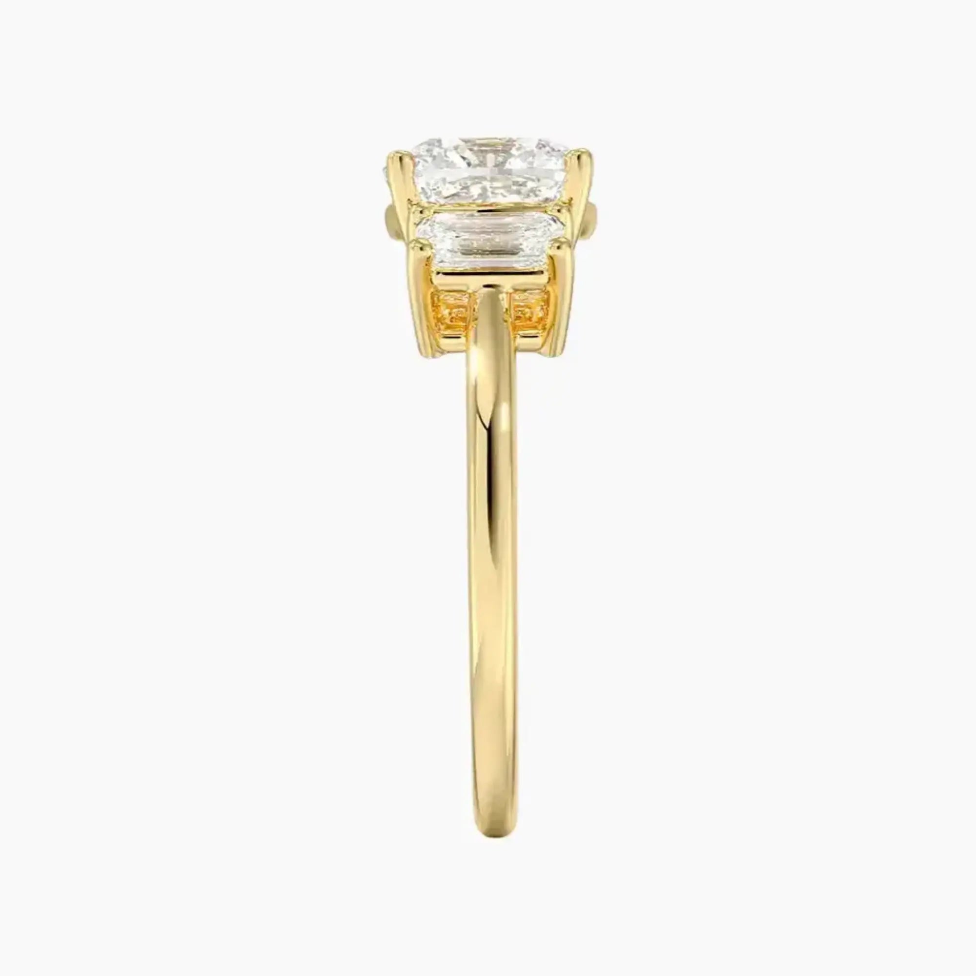 OBSER657 - Aurelia Three Stone Cushion engagement ring setting view 9