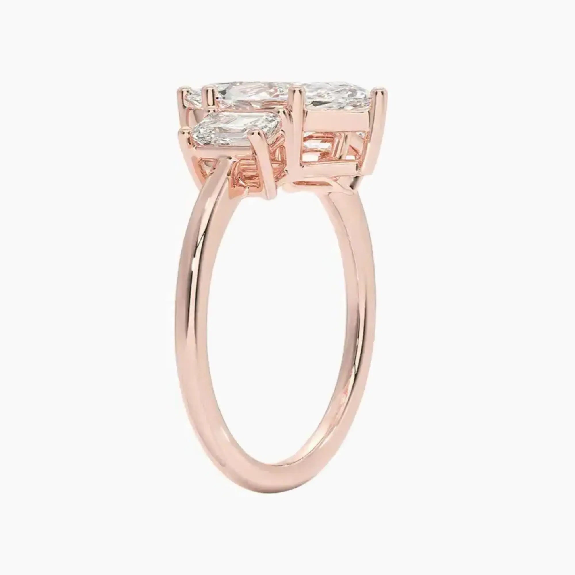 OBSER655 - Aurelia Three Stone Marquise engagement ring setting view 5