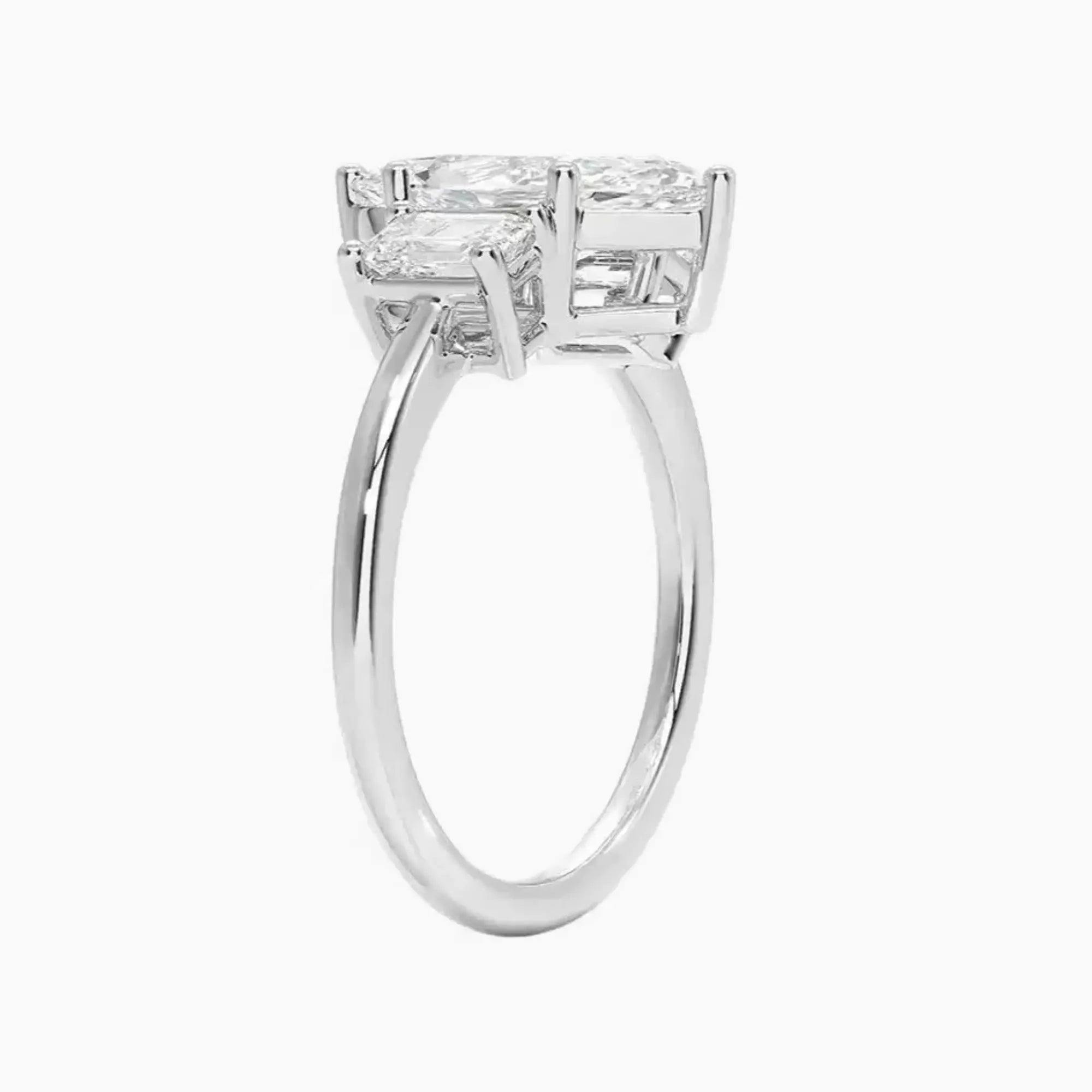OBSER655 - Aurelia Three Stone Marquise engagement ring setting view 2