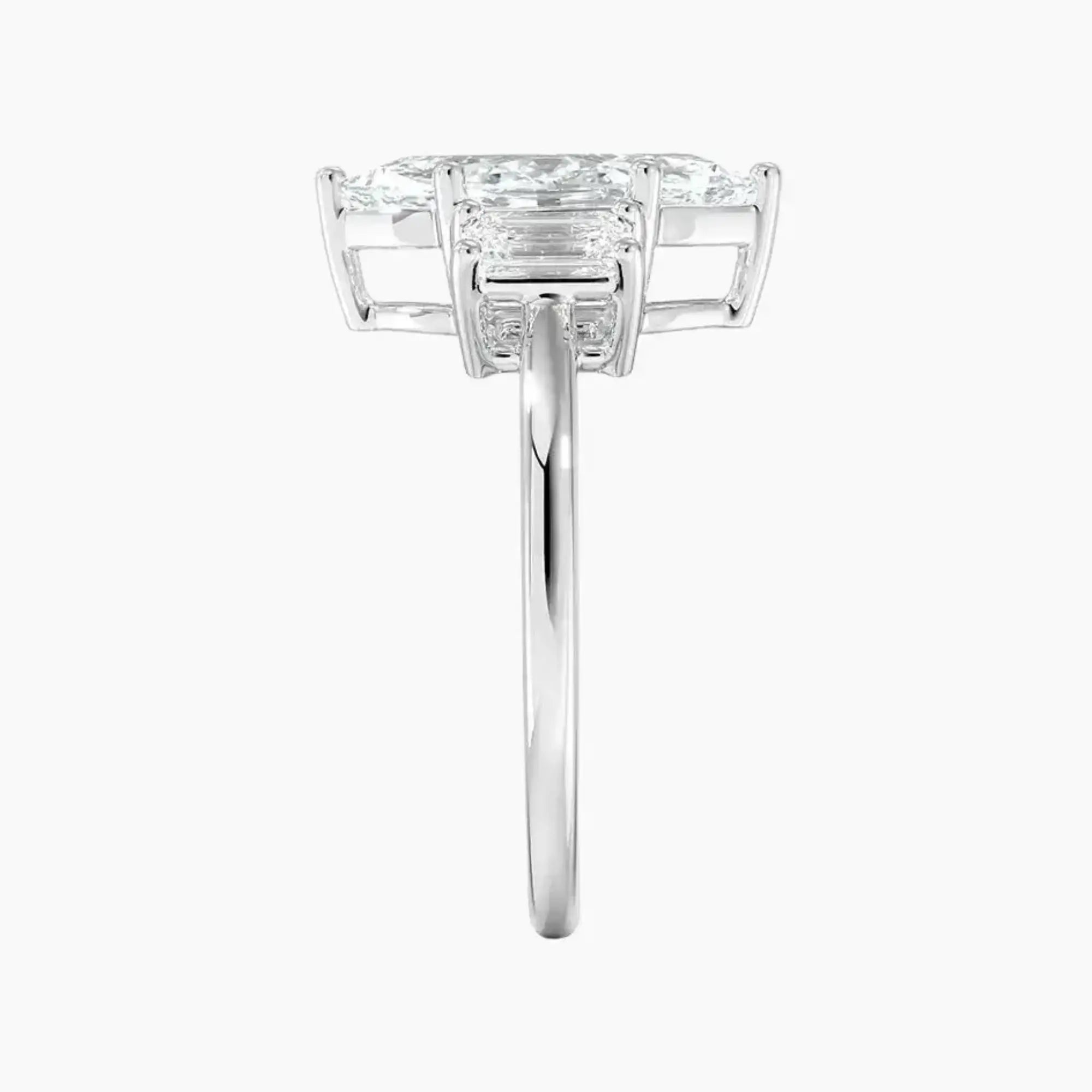 OBSER655 - Aurelia Three Stone Marquise engagement ring setting view 3