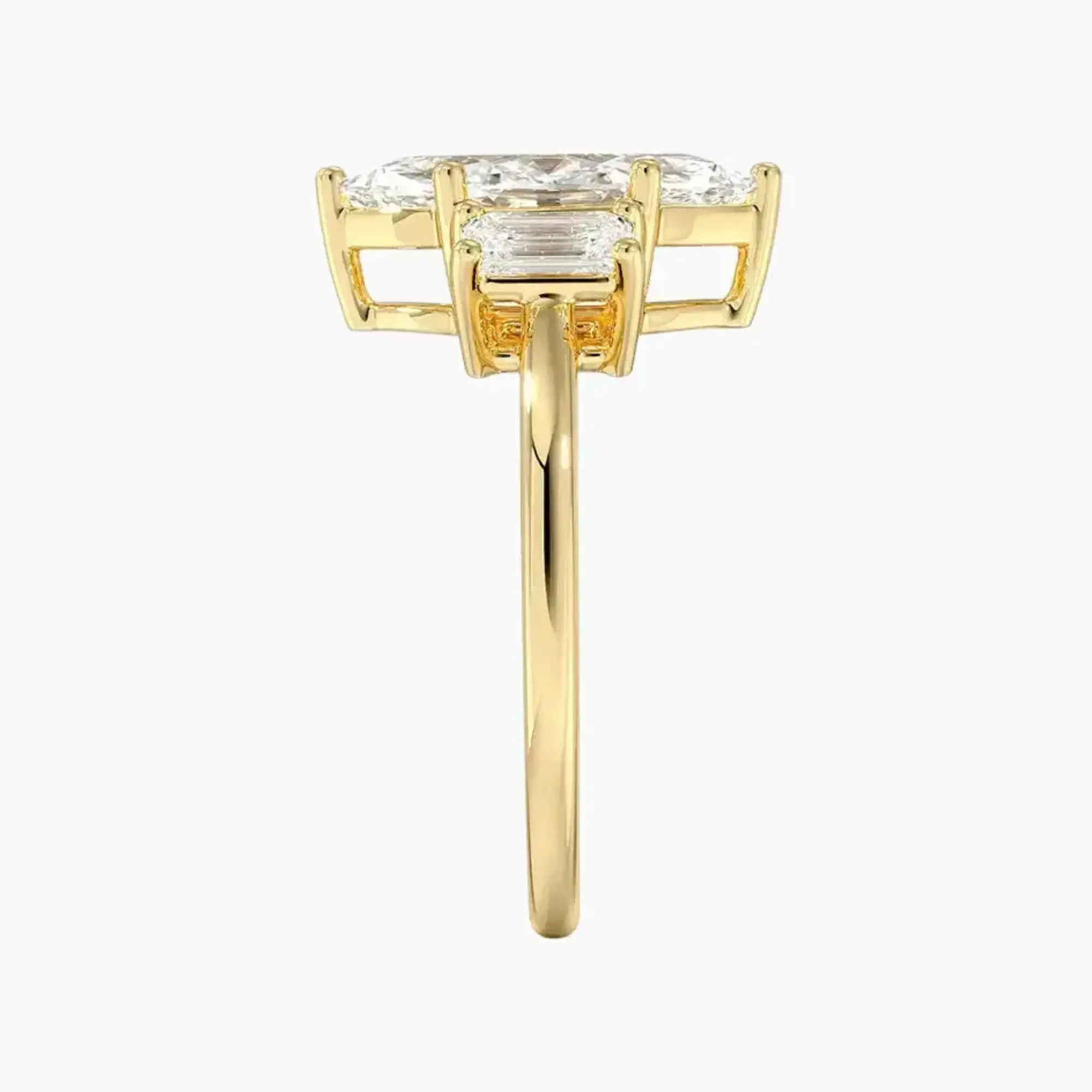 OBSER655 - Aurelia Three Stone Marquise engagement ring setting view 9