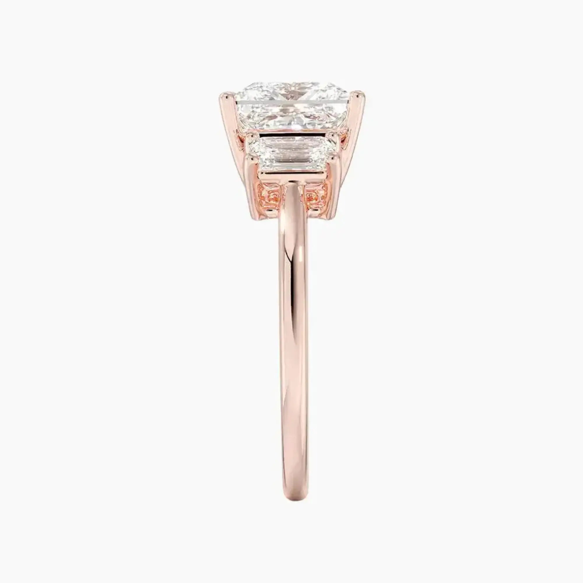 OBSER656 - Aurelia Three Stone Princess engagement ring setting view 6